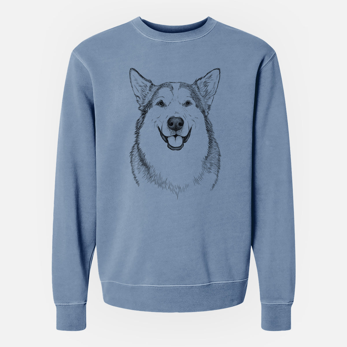 Bare Vader the Alaskan Malamute - Unisex Pigment Dyed Crew Sweatshirt