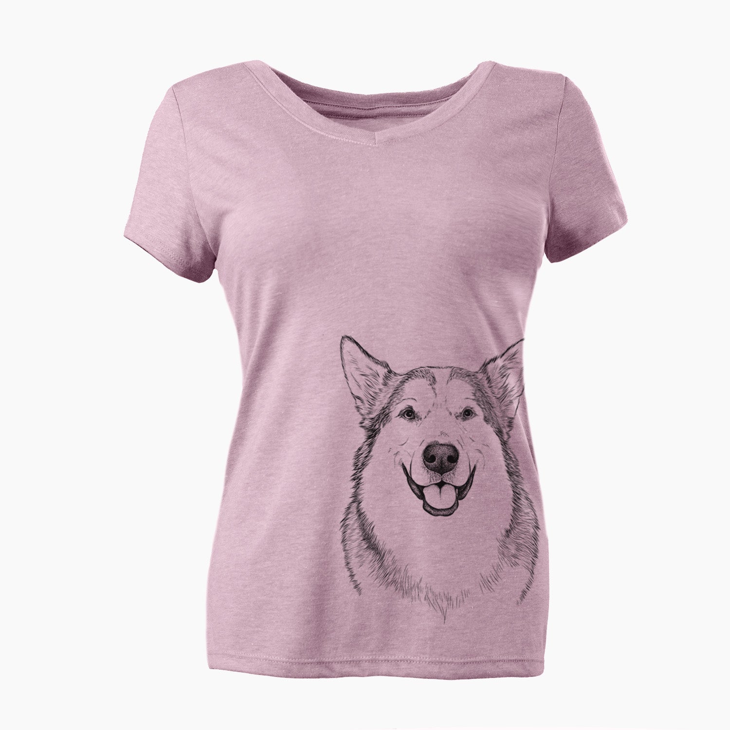 Bare Vader the Alaskan Malamute - Women's V-neck Shirt