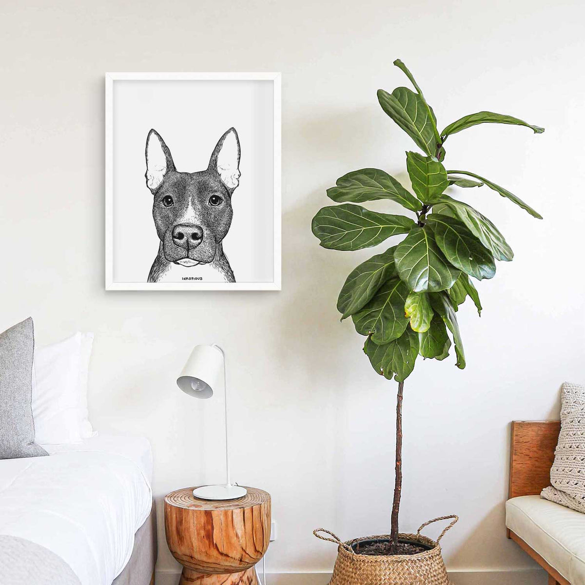 Violet the Pitbull Art Print