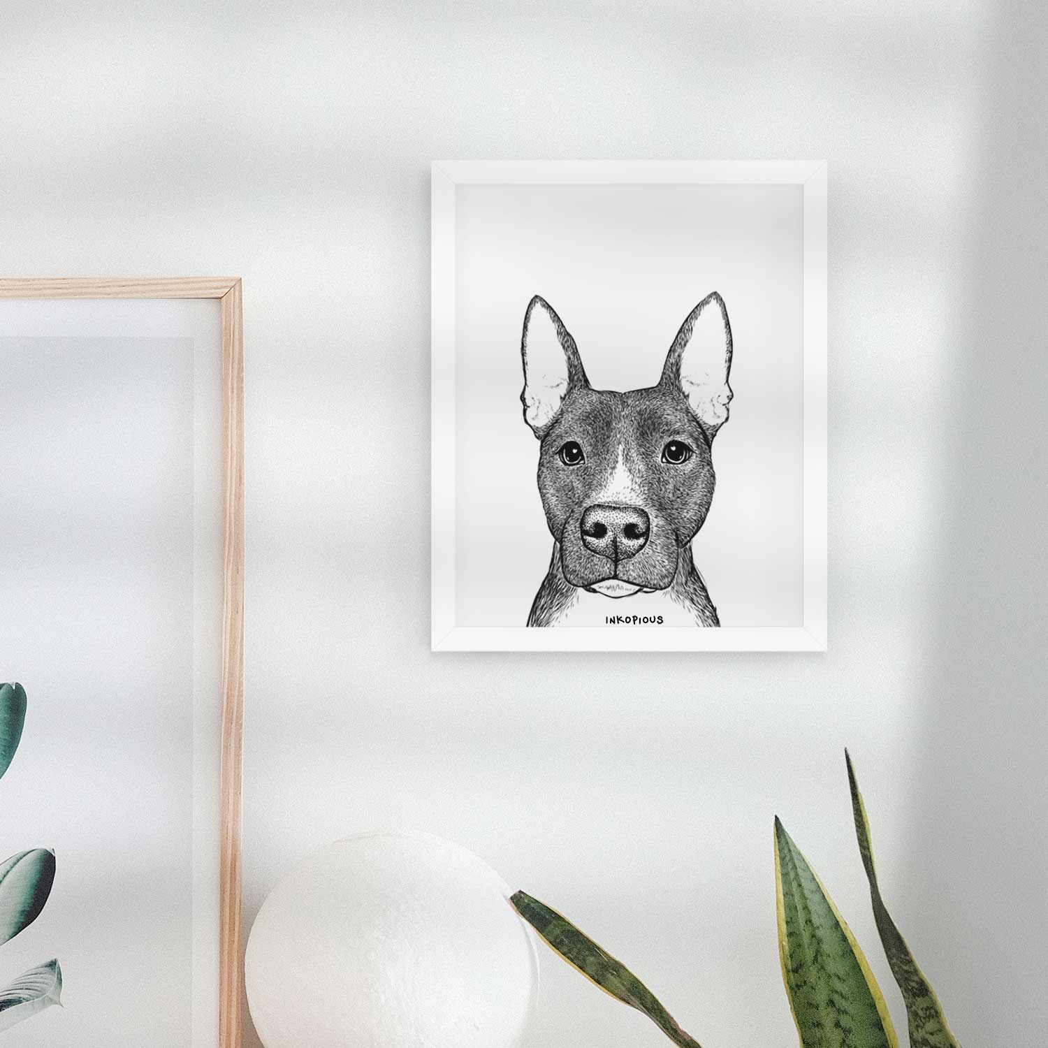 Violet the Pitbull Art Print