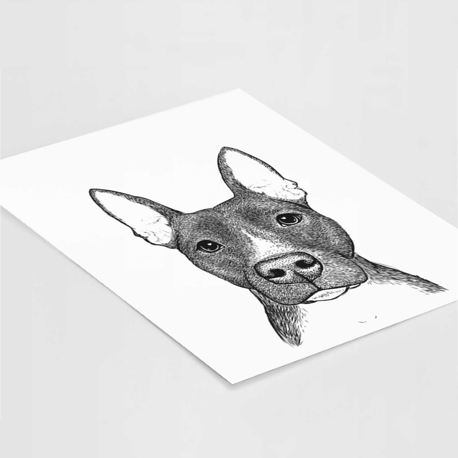 Violet the Pitbull Art Print