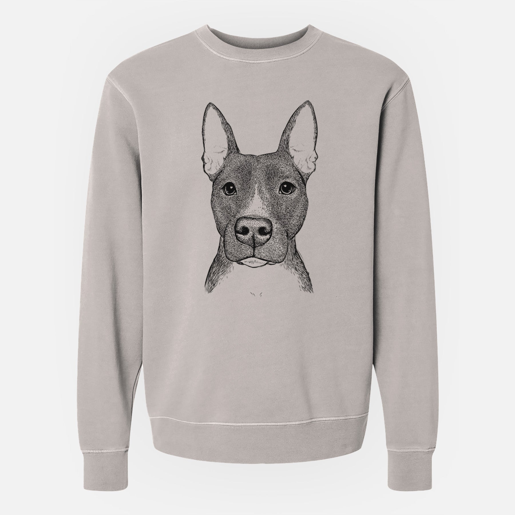 Bare Violet the Pitbull - Unisex Pigment Dyed Crew Sweatshirt