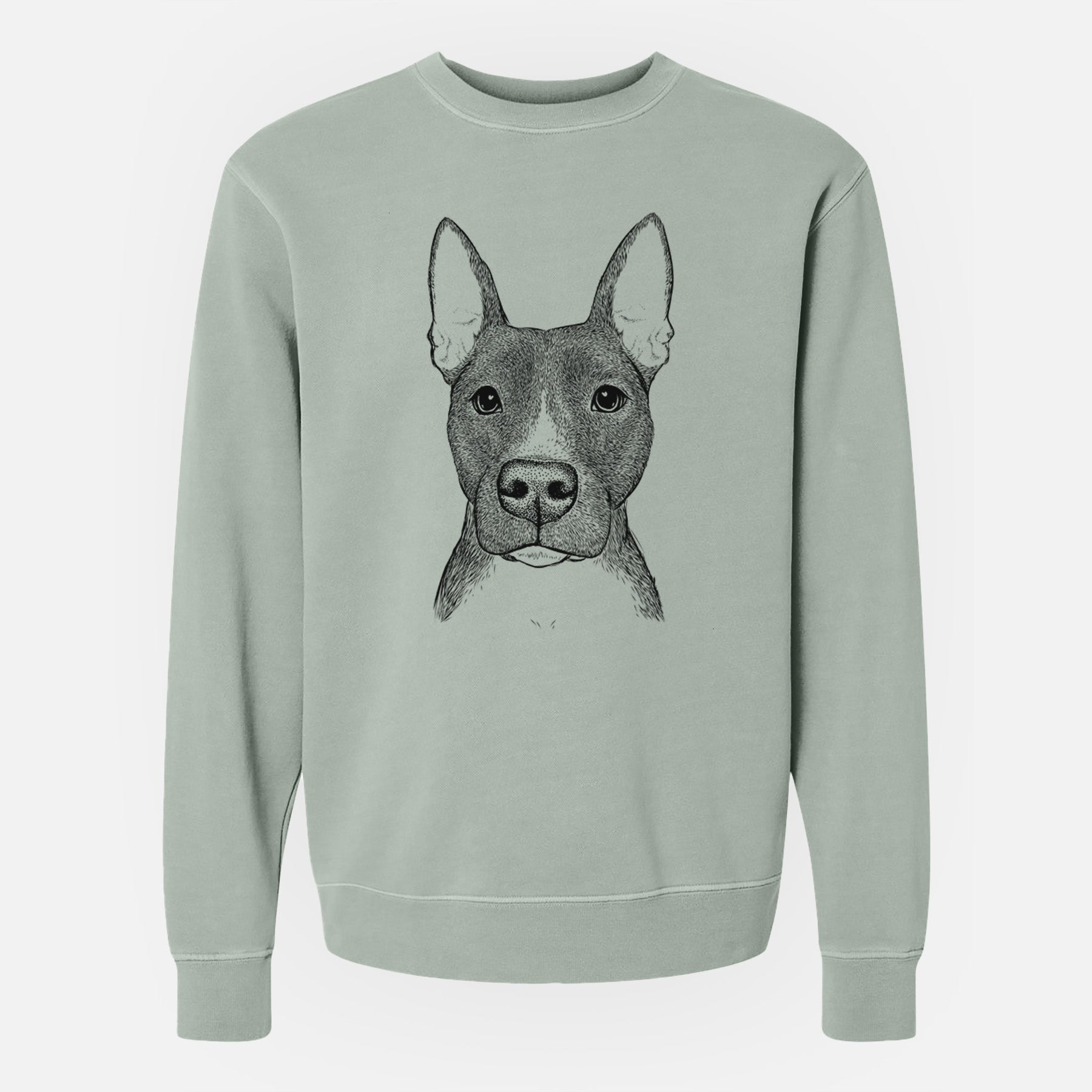 Bare Violet the Pitbull - Unisex Pigment Dyed Crew Sweatshirt