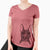 Bare Violet the Pitbull - Women's V-neck Shirt