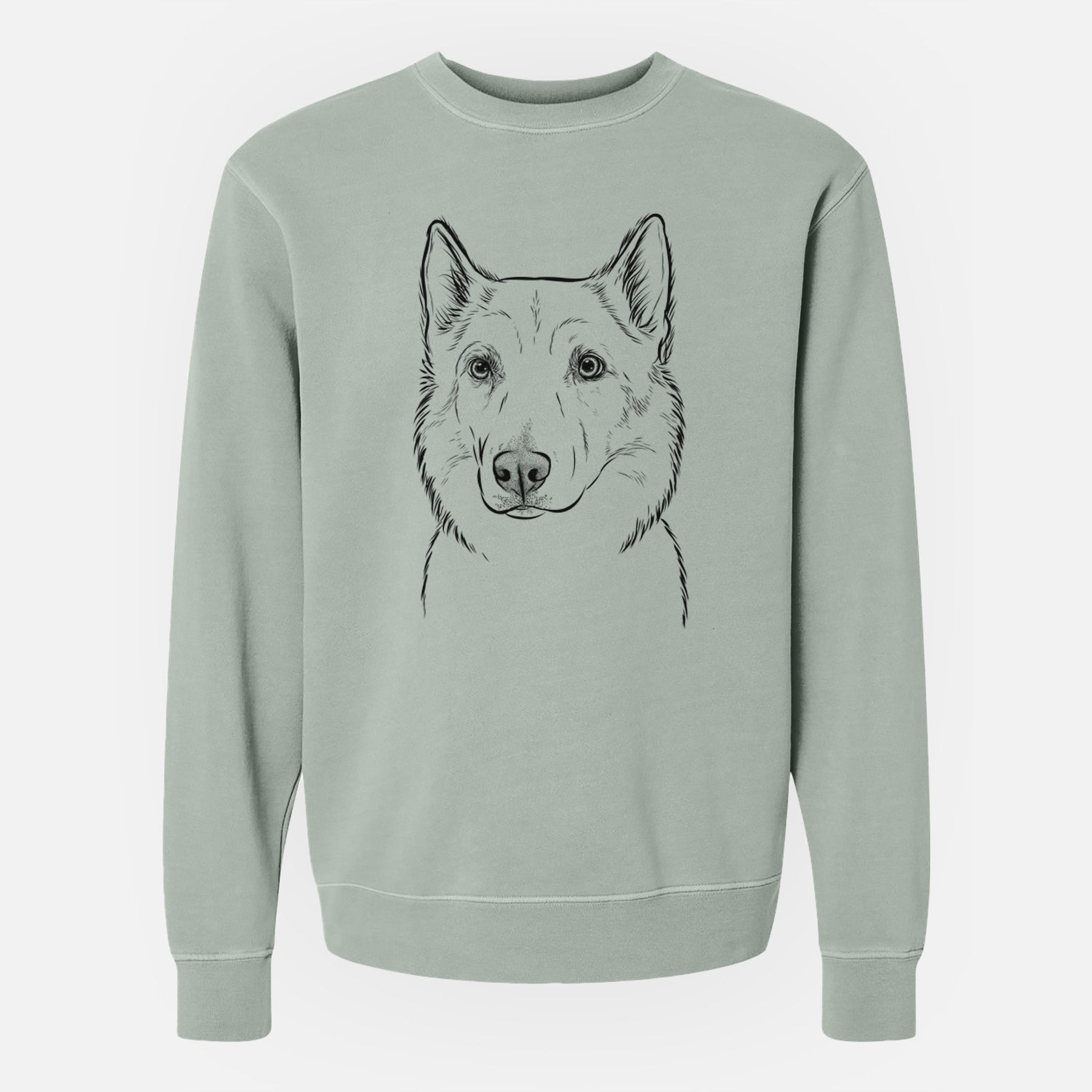 Bare Vox the Siberian Husky - Unisex Pigment Dyed Crew Sweatshirt