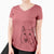 Bare Vox the Siberian Husky - Women's V-neck Shirt