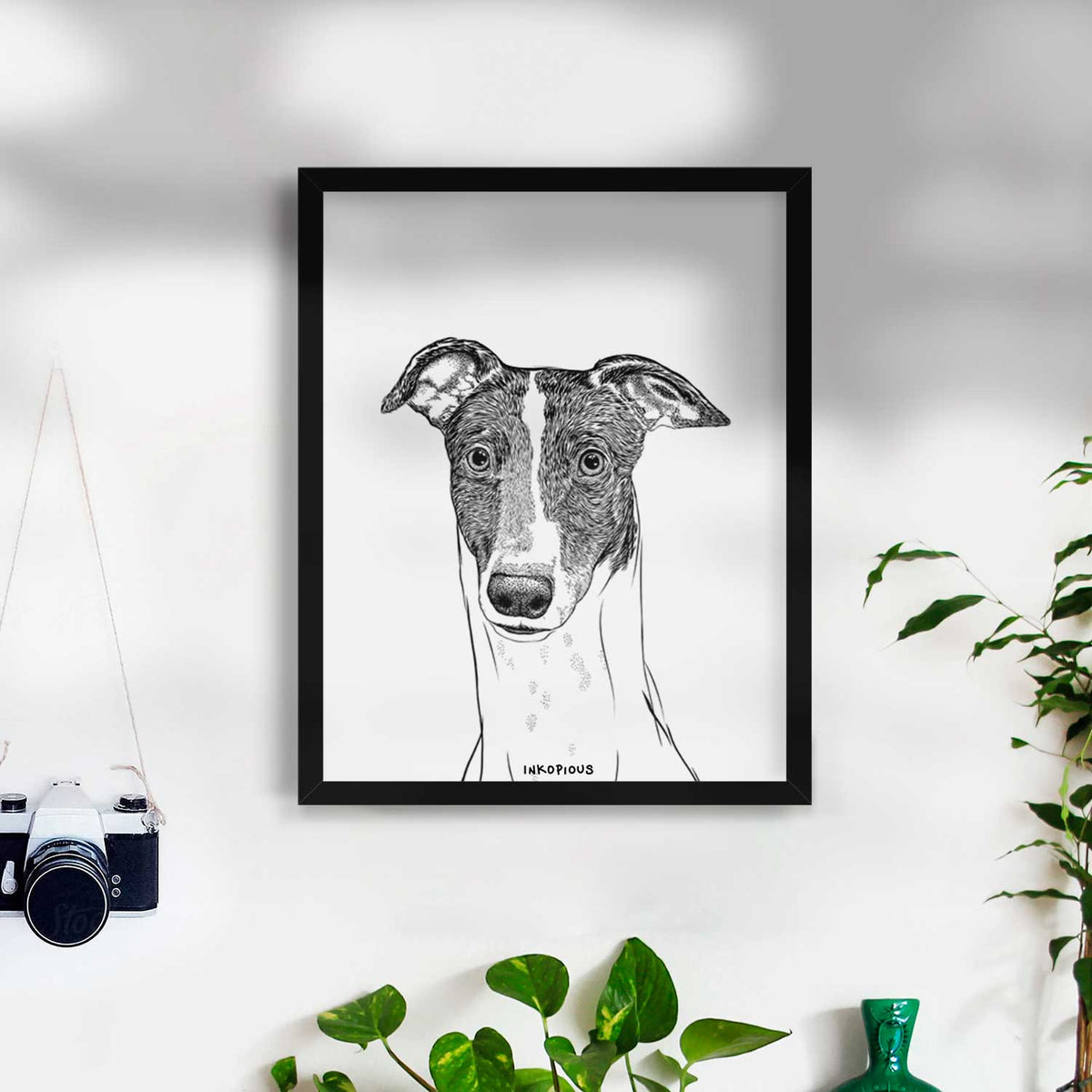 Vyncent the Greyhound Art Print