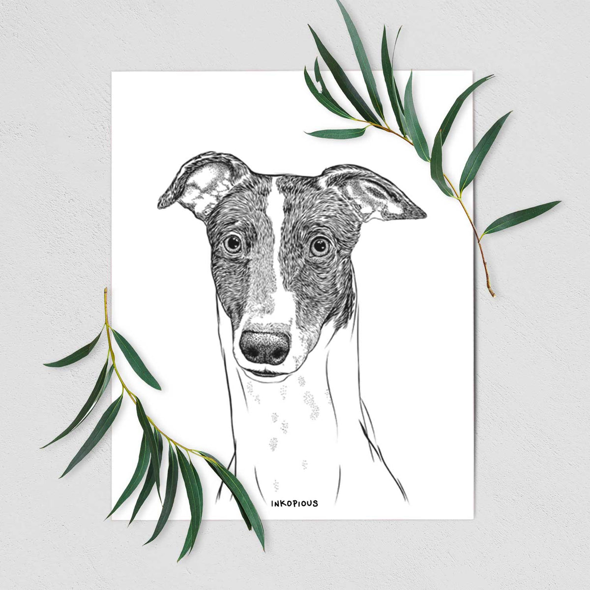 Vyncent the Greyhound Art Print