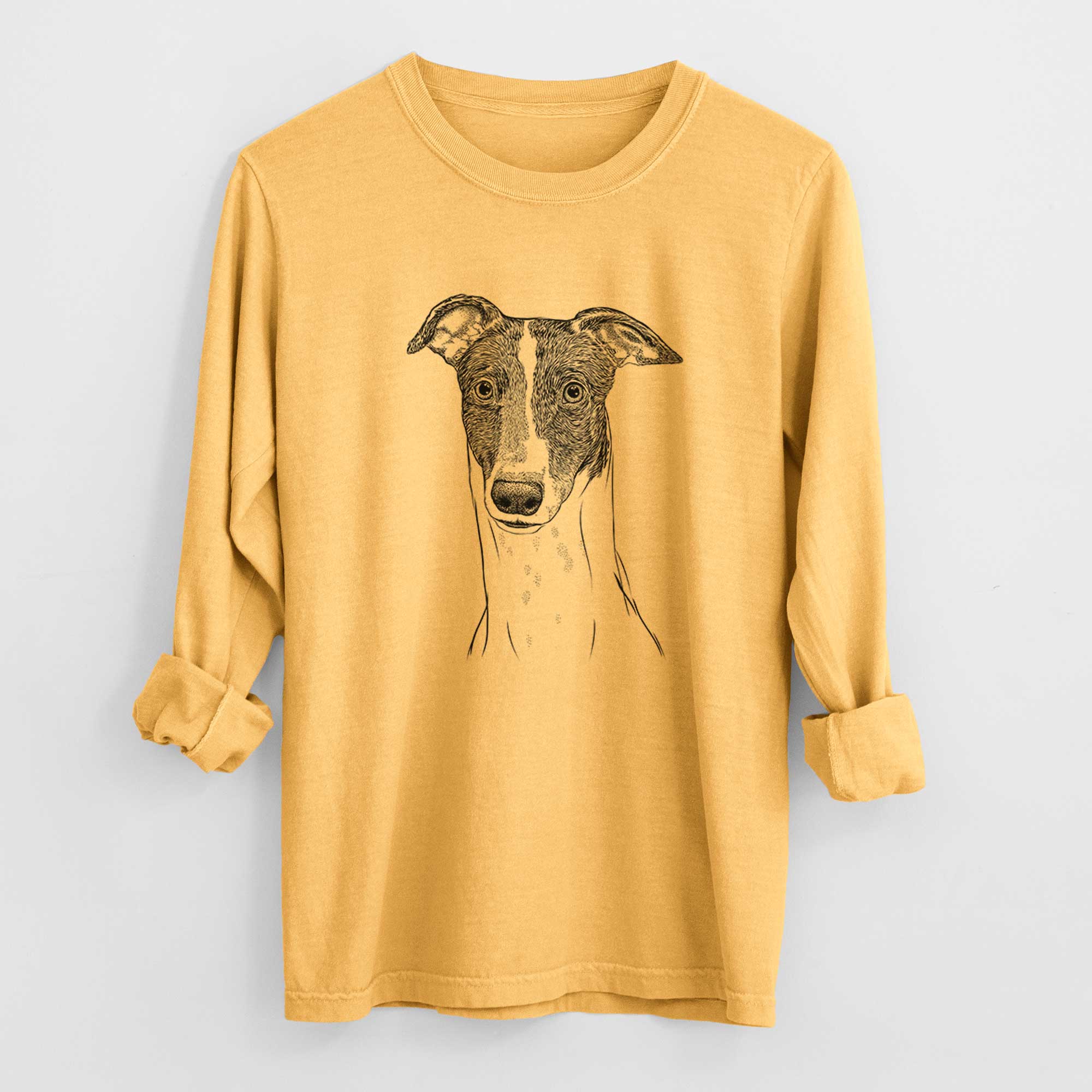 Bare Vyncent the Greyhound - Heavyweight 100% Cotton Long Sleeve