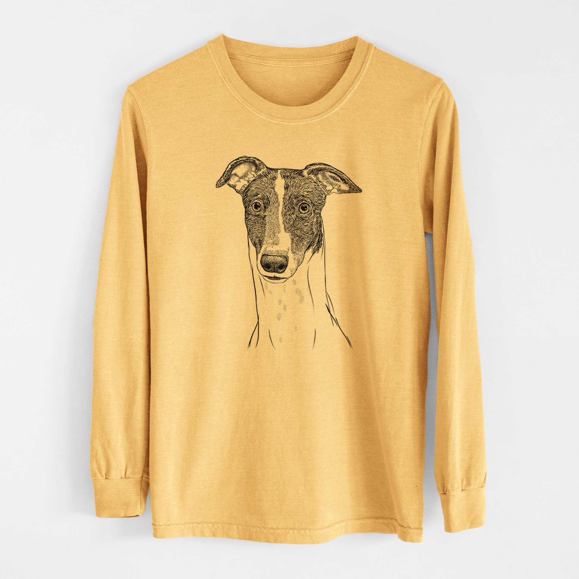 Bare Vyncent the Greyhound - Heavyweight 100% Cotton Long Sleeve