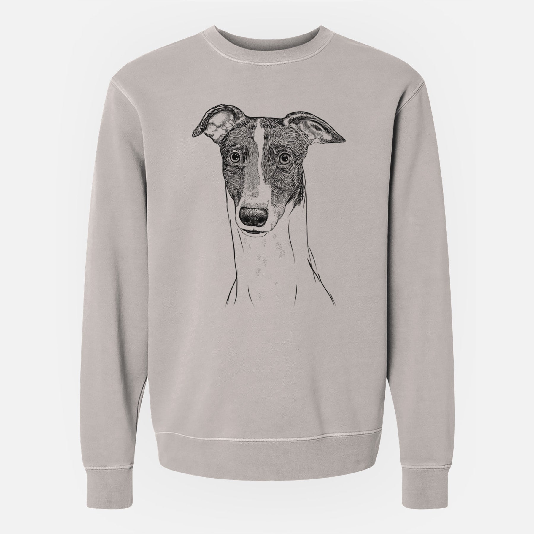 Bare Vyncent the Greyhound - Unisex Pigment Dyed Crew Sweatshirt