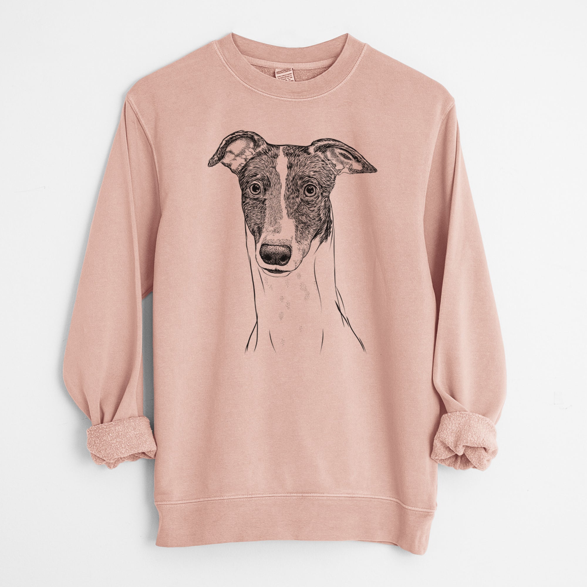 Bare Vyncent the Greyhound - Unisex Pigment Dyed Crew Sweatshirt