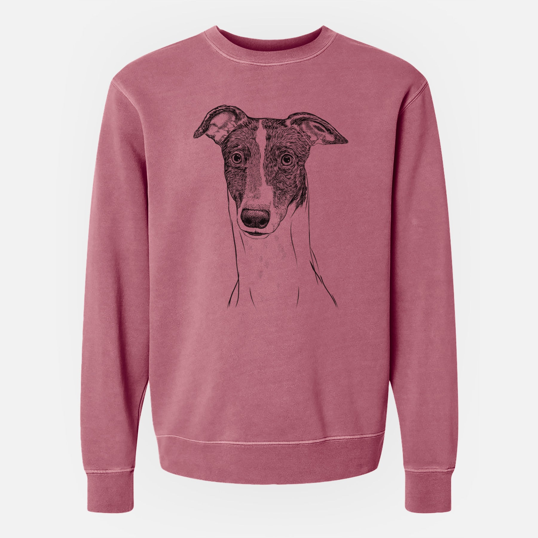 Bare Vyncent the Greyhound - Unisex Pigment Dyed Crew Sweatshirt