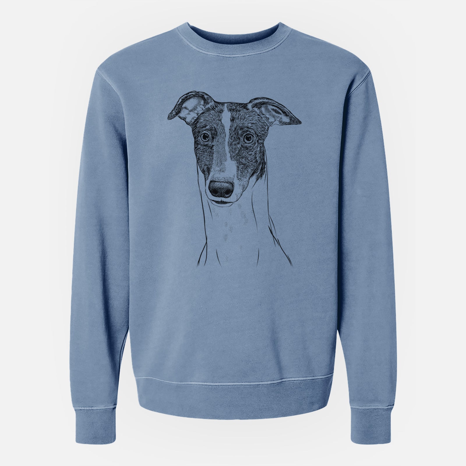 Bare Vyncent the Greyhound - Unisex Pigment Dyed Crew Sweatshirt