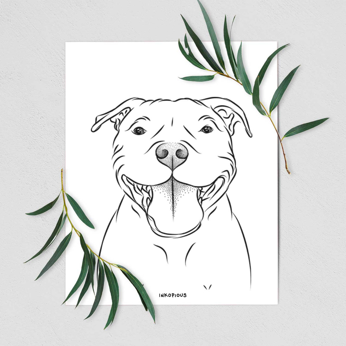 Wafer the American Staffordshire Terrier Art Print