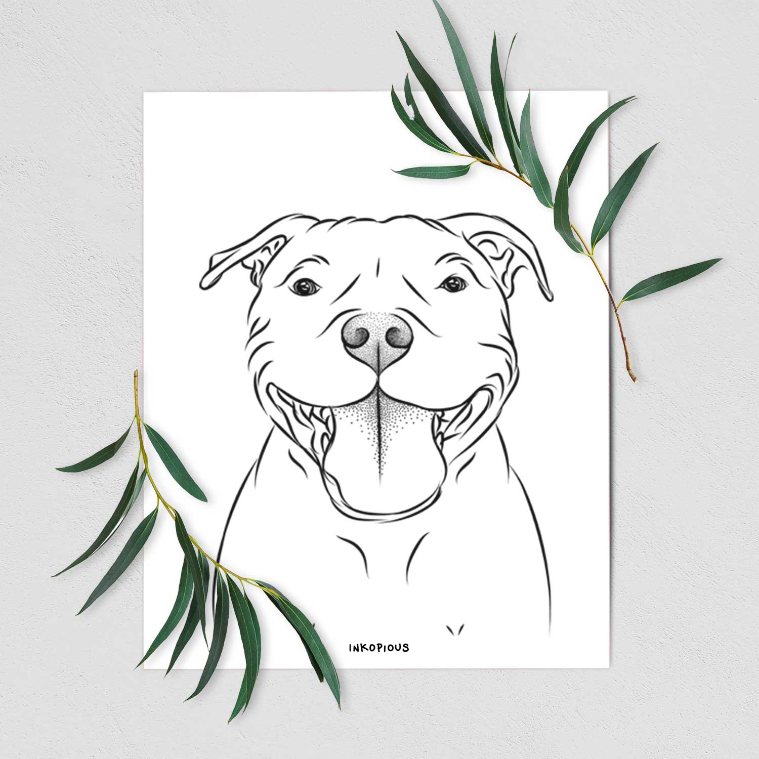 Wafer the American Staffordshire Terrier Art Print