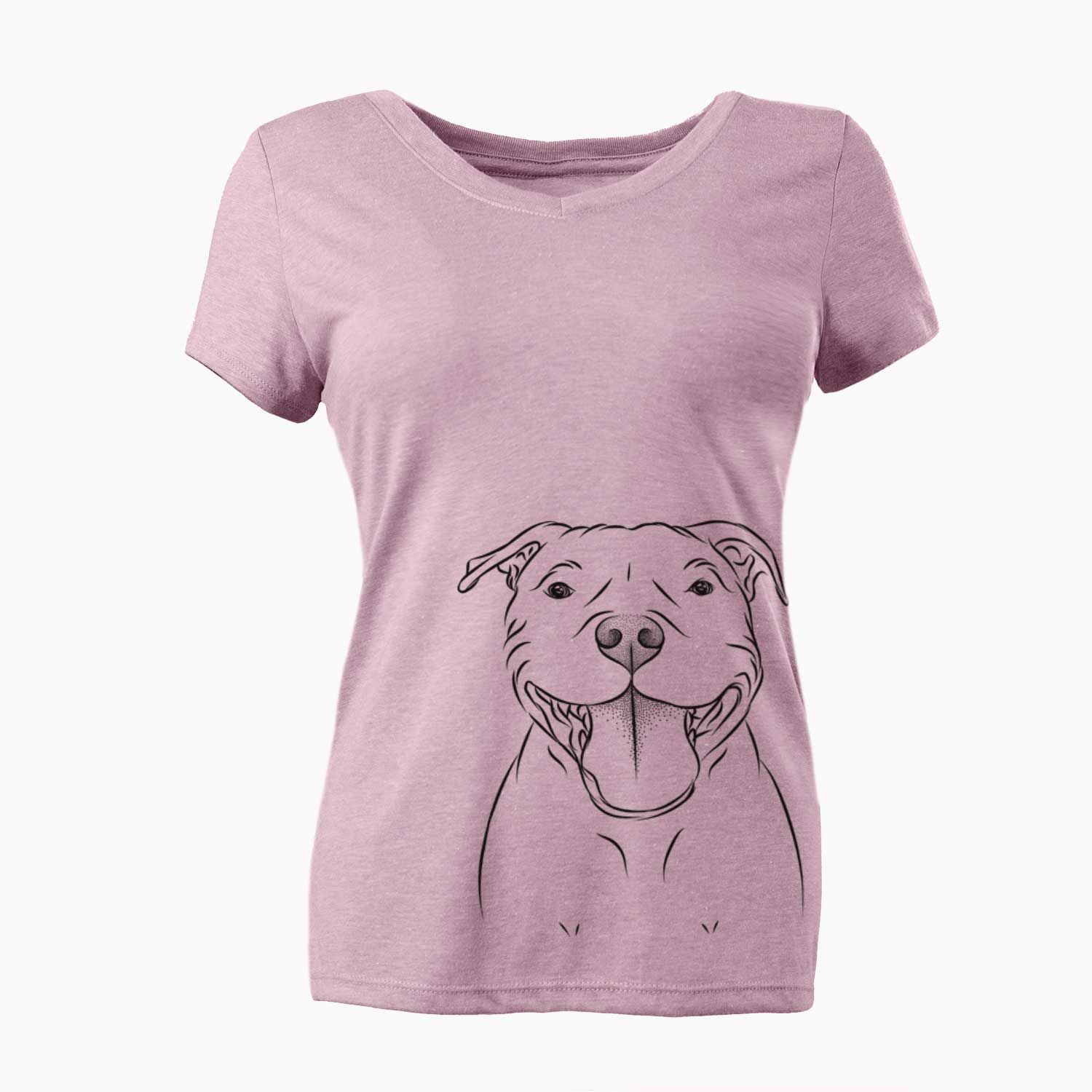 Bare Wafer the Staffordshire Bull Terrier - Women's V-neck Shirt