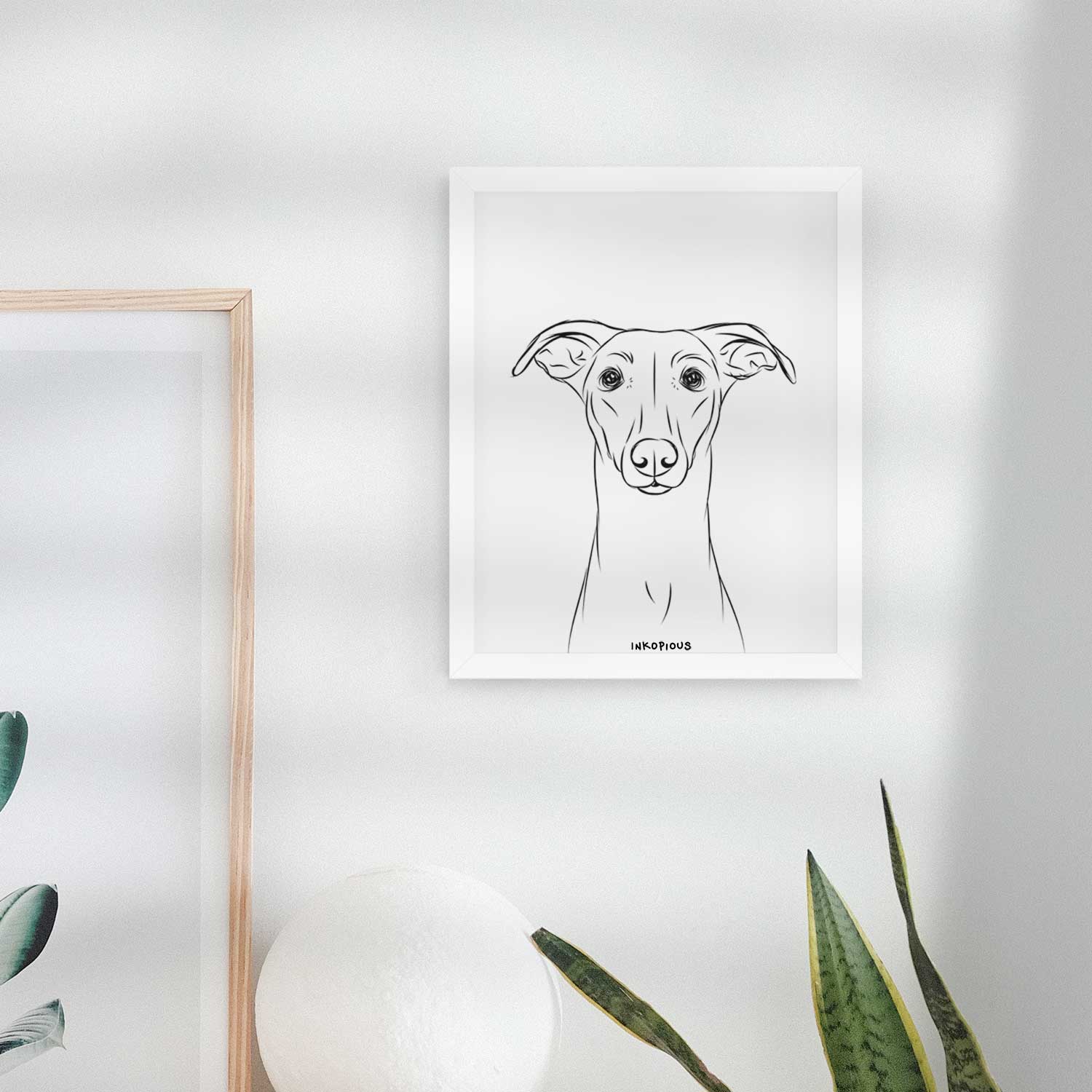 Wallace the Whippet Art Print