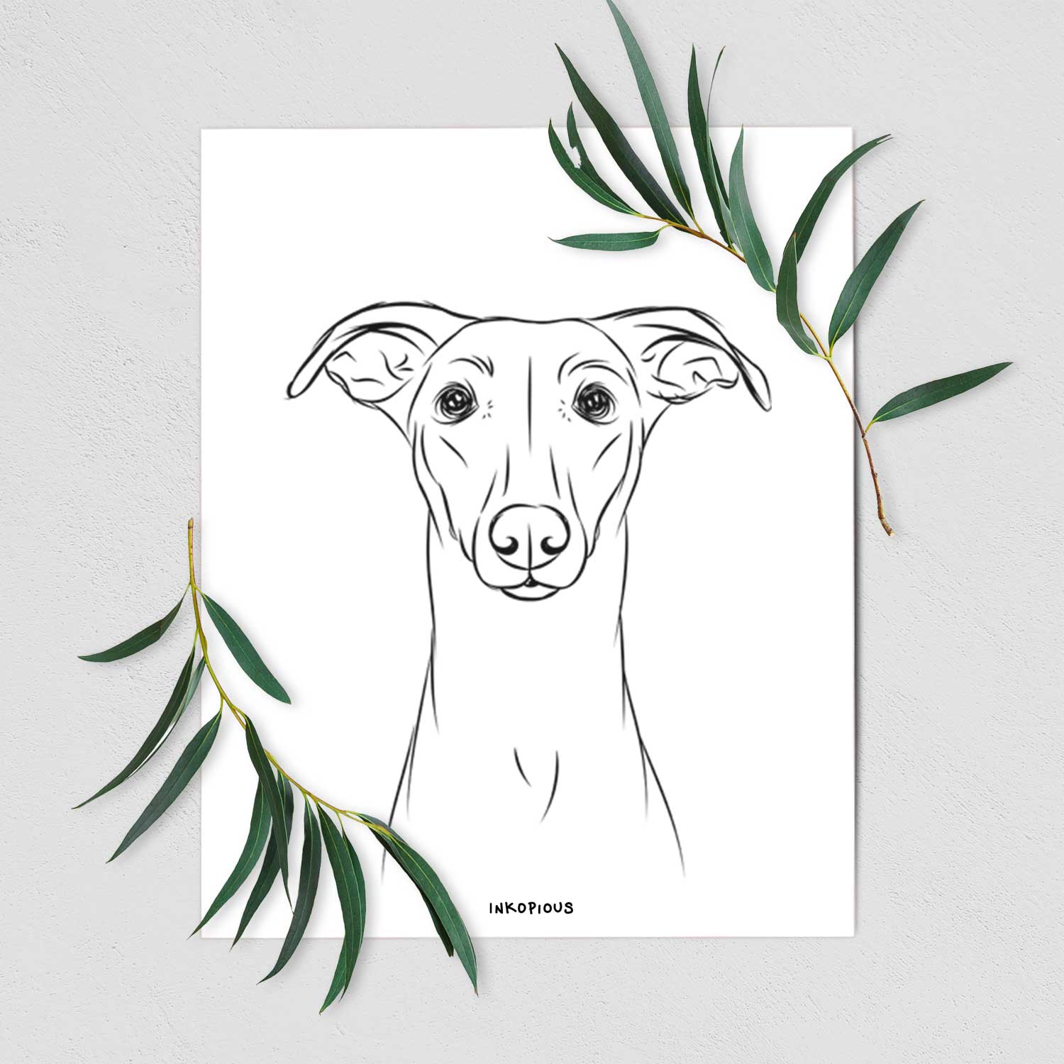 Wallace the Whippet Art Print