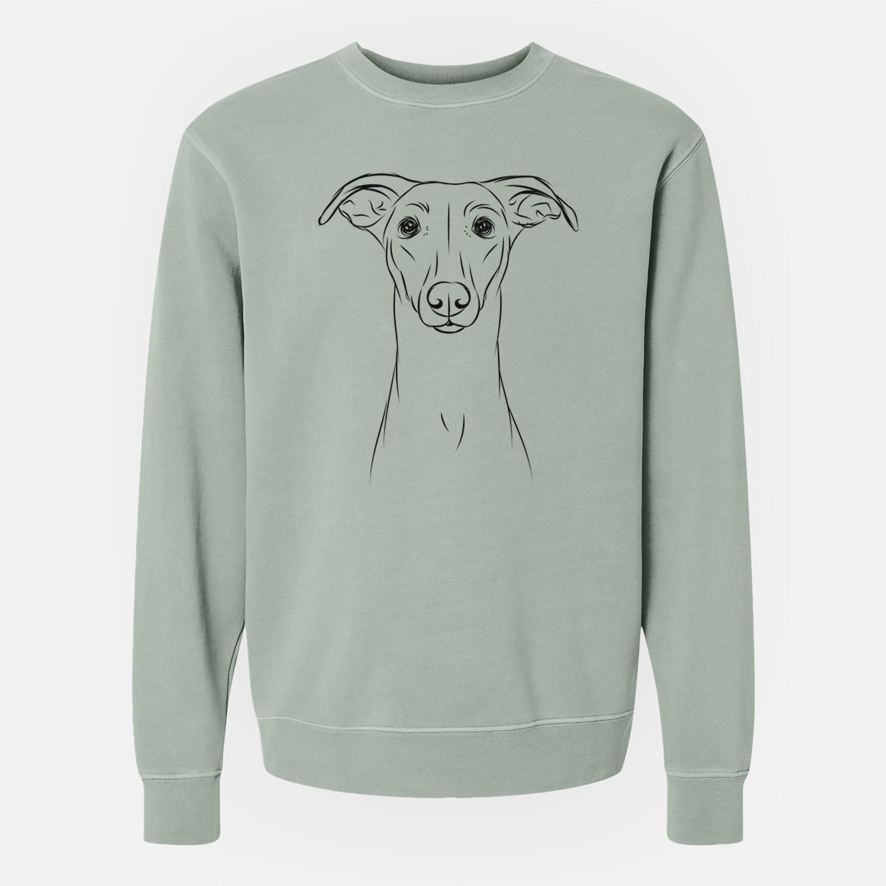 Bare Wallace the Whippet - Unisex Pigment Dyed Crew Sweatshirt