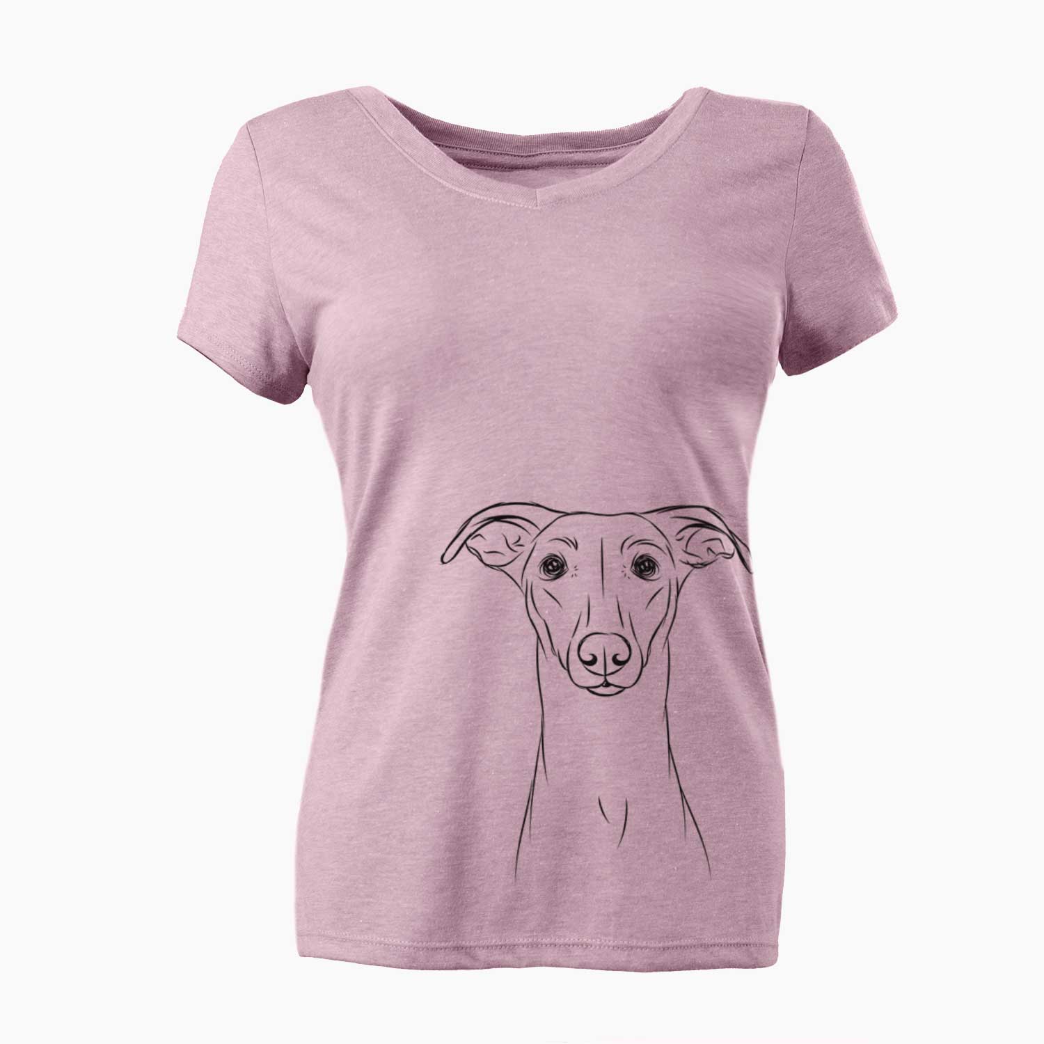 Bare Wallace the Whippet - Women's V-neck Shirt