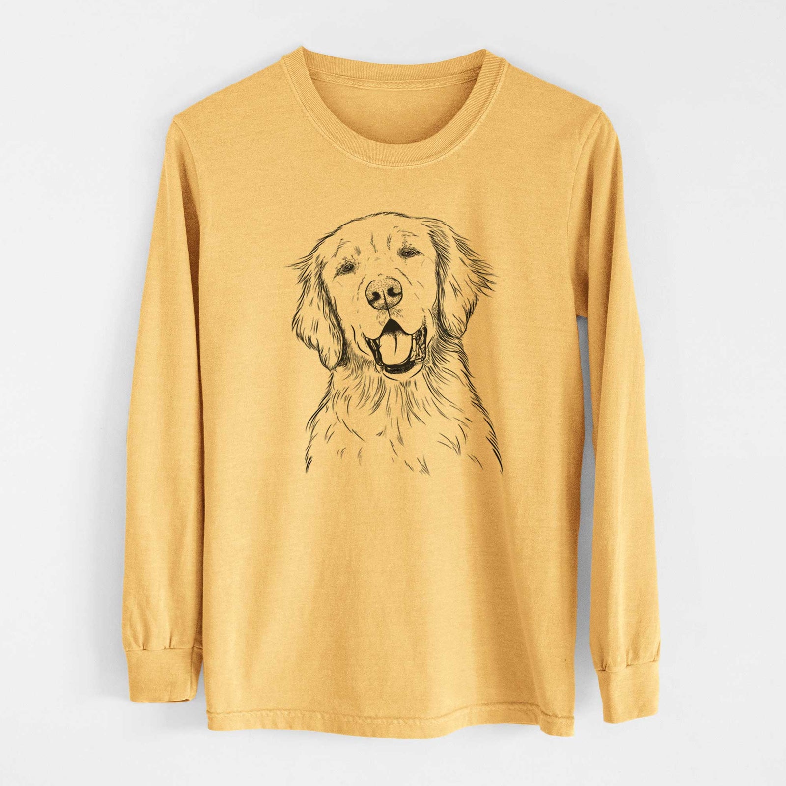 Bare Wallace the Golden Retriever - Heavyweight 100% Cotton Long Sleeve