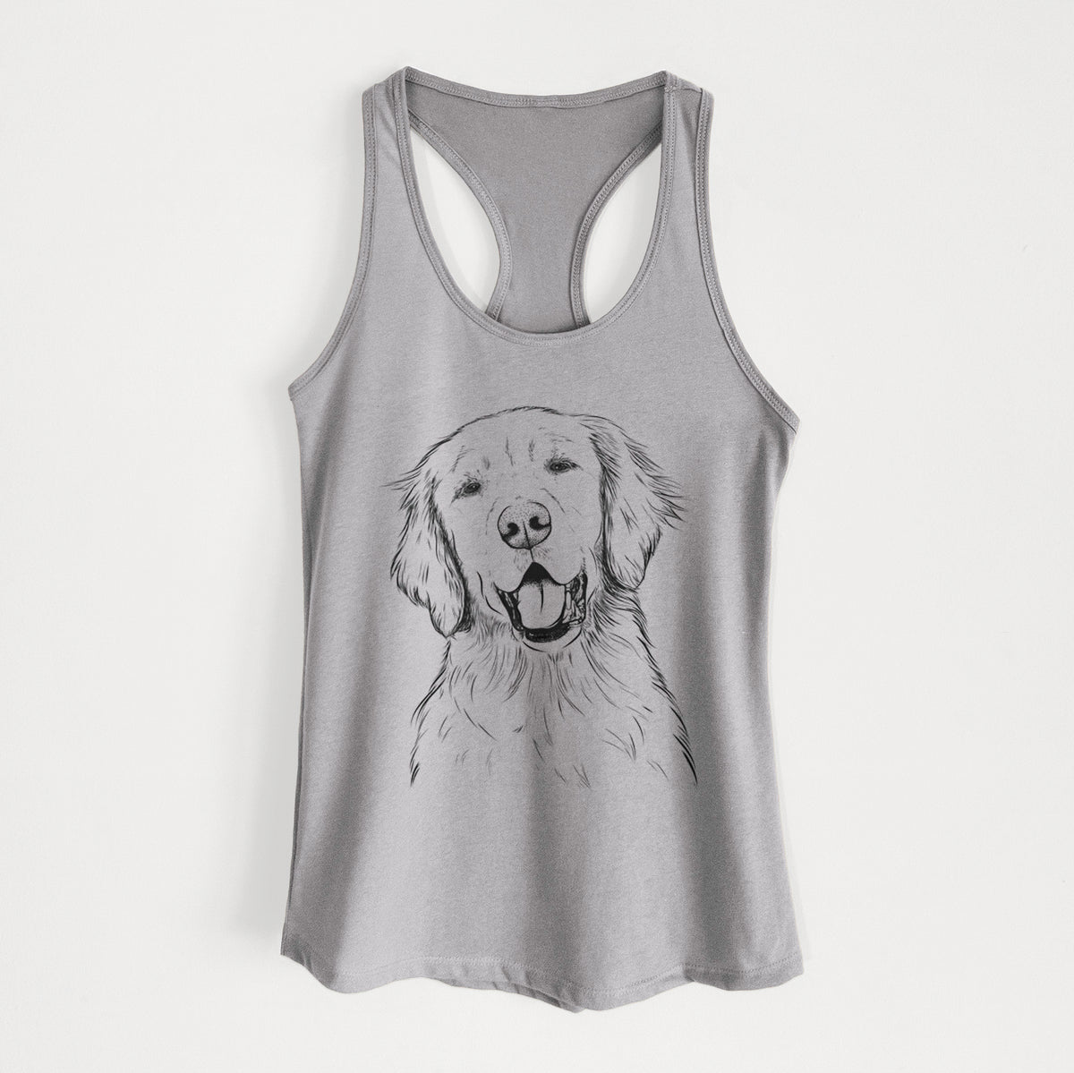 Wallace the Golden Retriever - Women&#39;s Racerback Tanktop