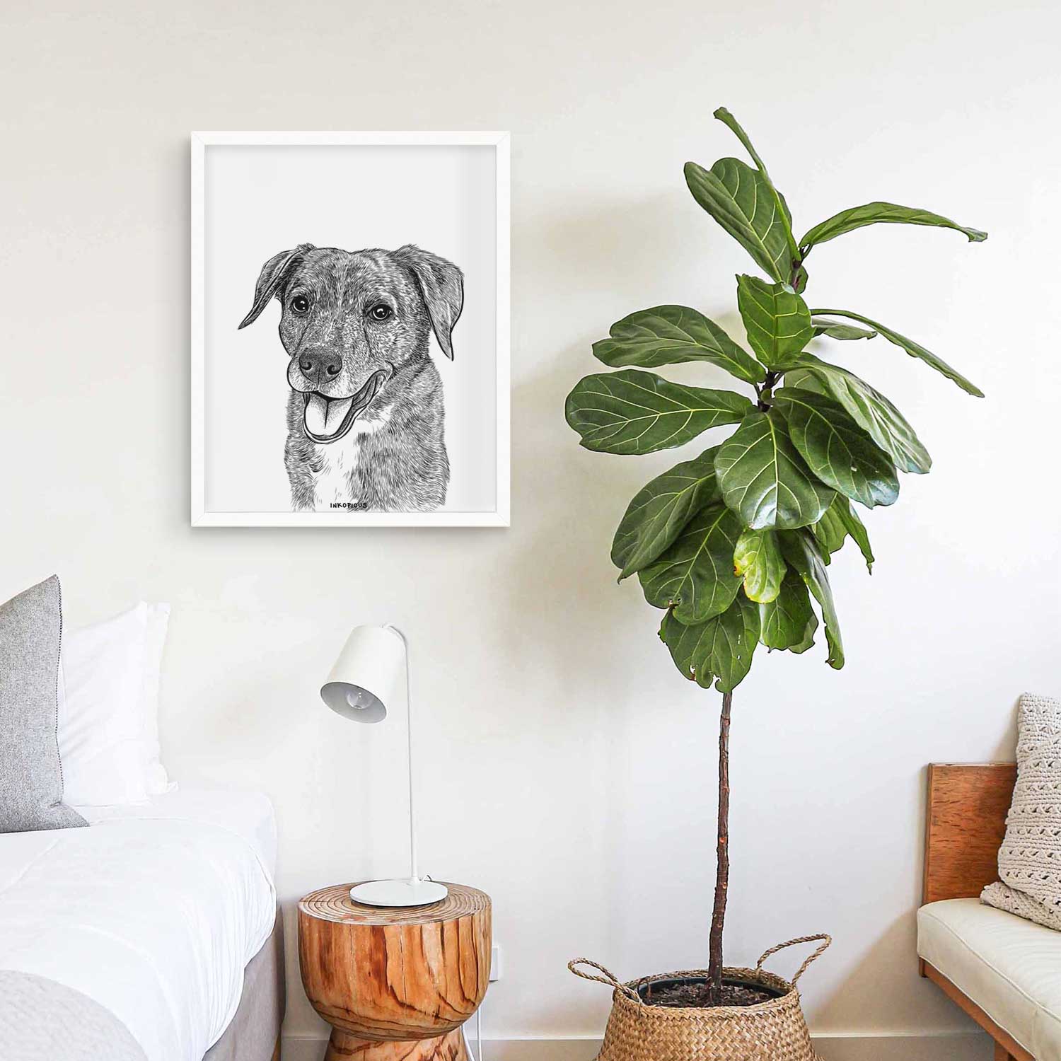 Wally the Mixed Breed Art Print