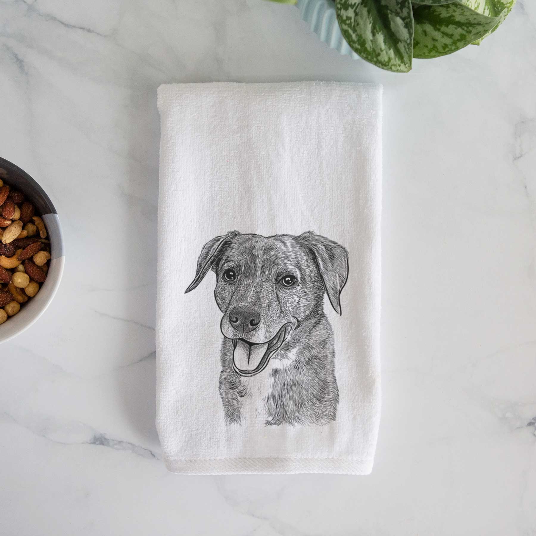 Wally the Mixed Breed Decorative Hand Towel