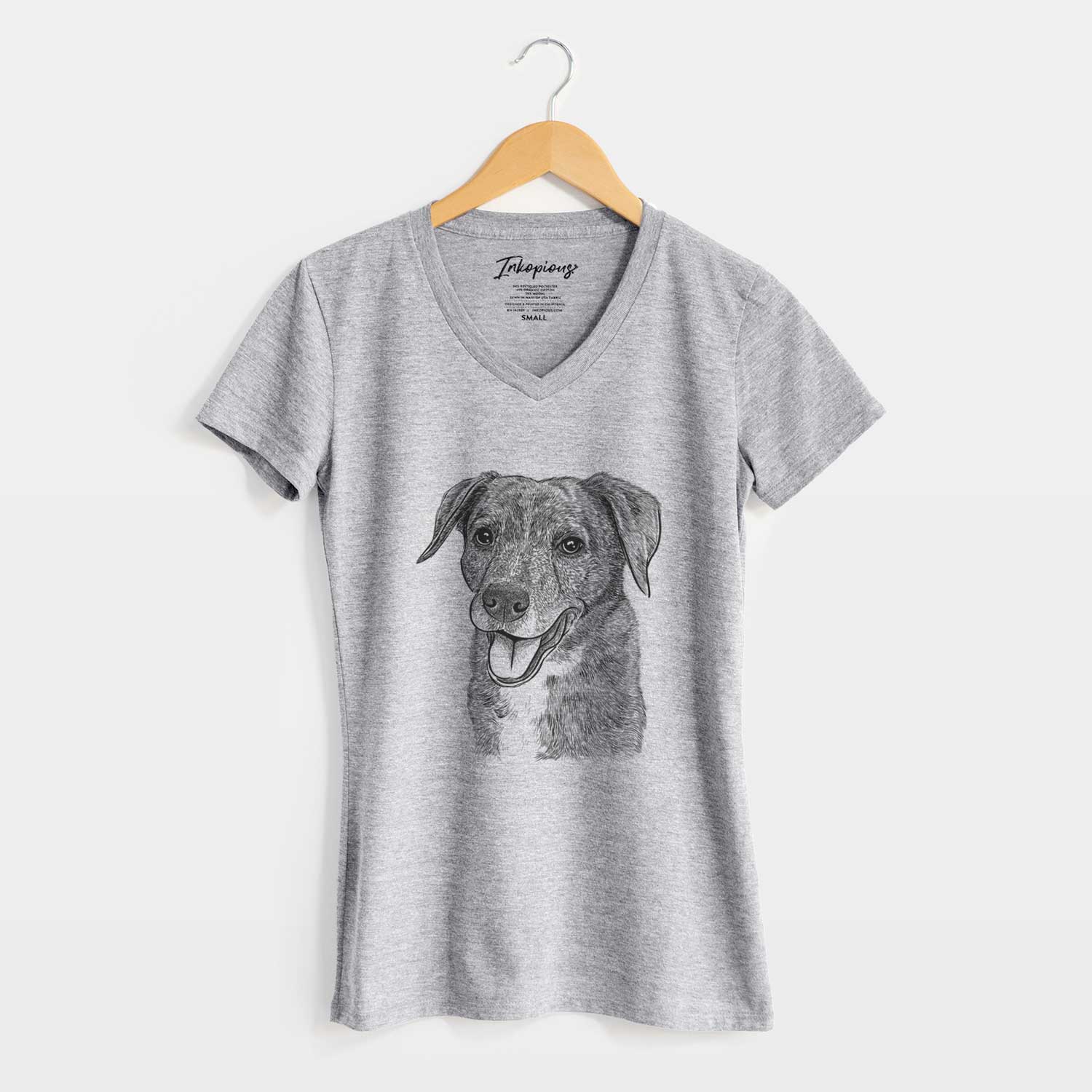 Bare Wally the Mixed Breed - Women's V-neck Shirt