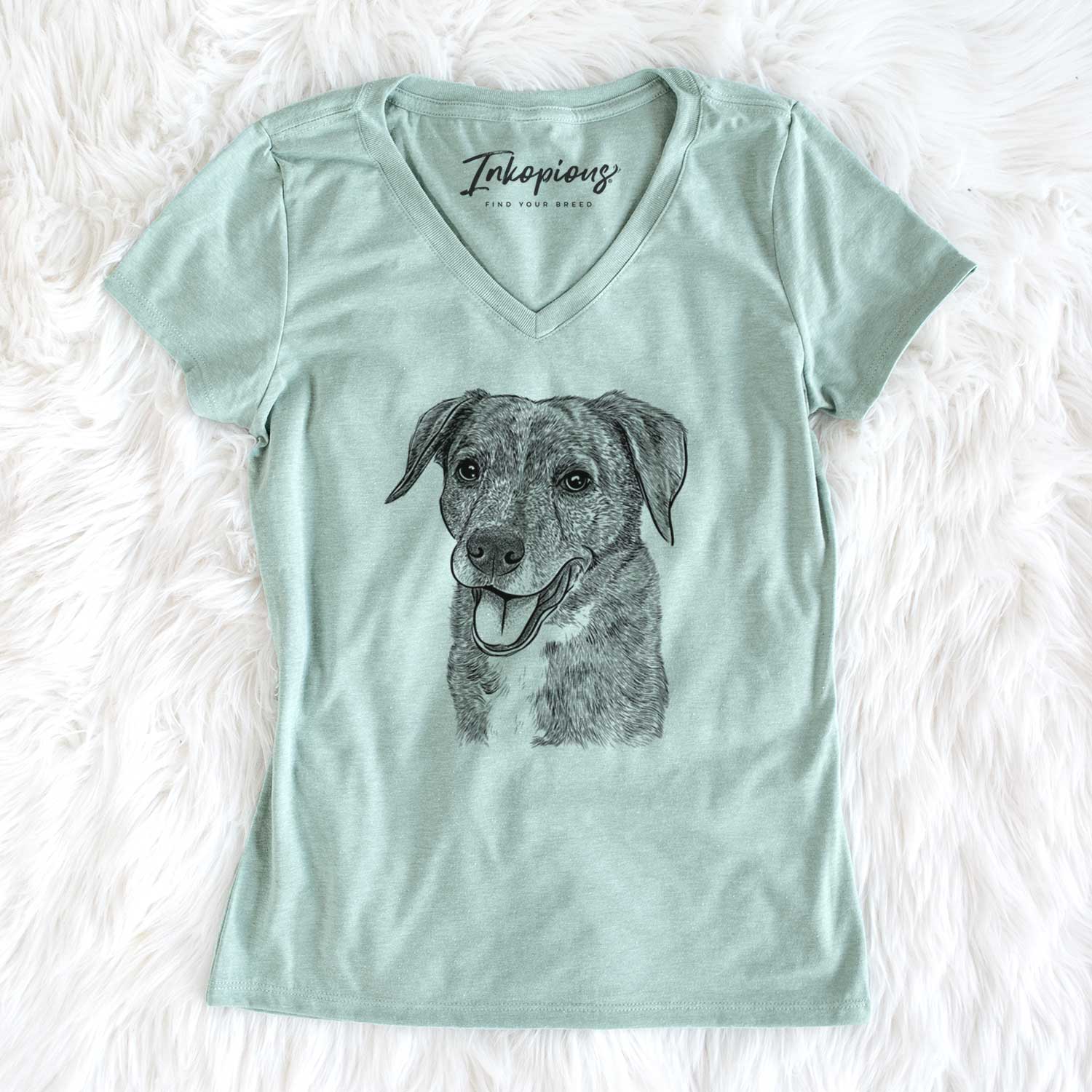 Bare Wally the Mixed Breed - Women's V-neck Shirt