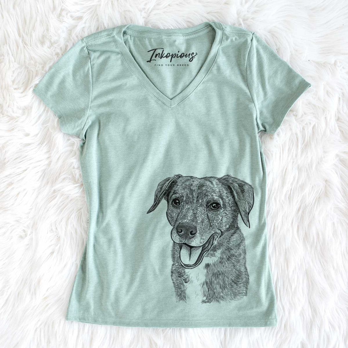 Bare Wally the Mixed Breed - Women's V-neck Shirt