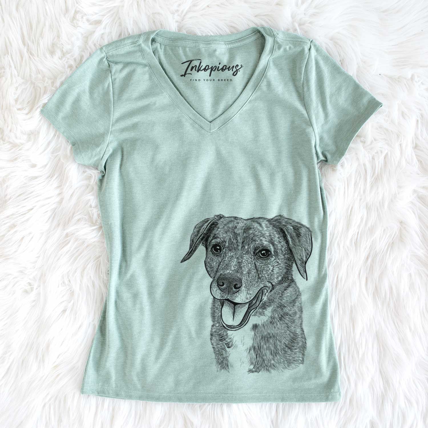 Bare Wally the Mixed Breed - Women's V-neck Shirt