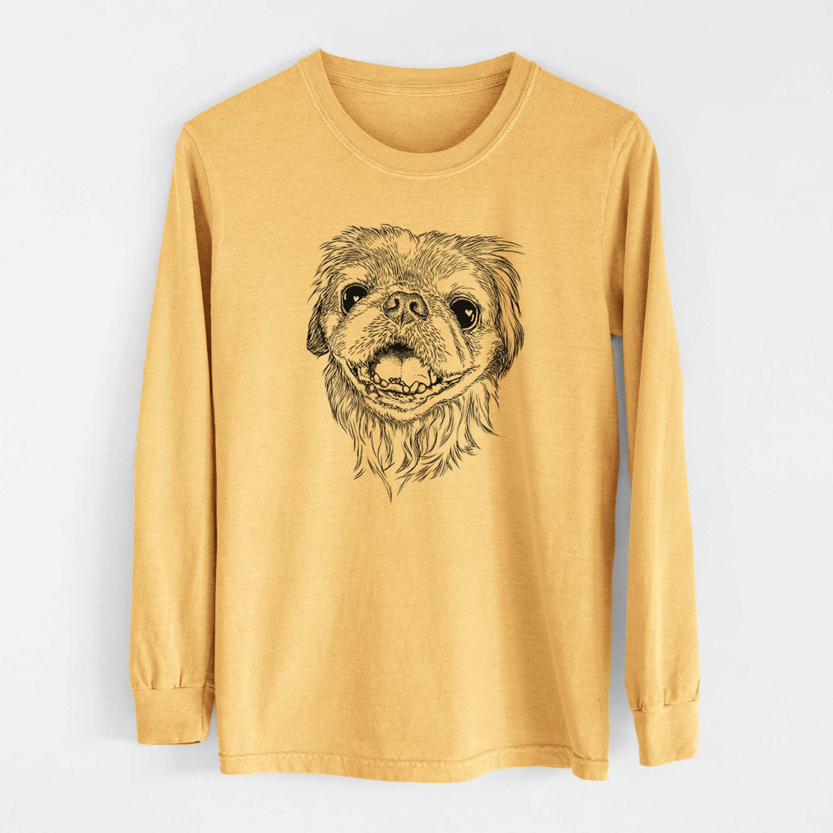 Bare Wally the Pekingese - Heavyweight 100% Cotton Long Sleeve