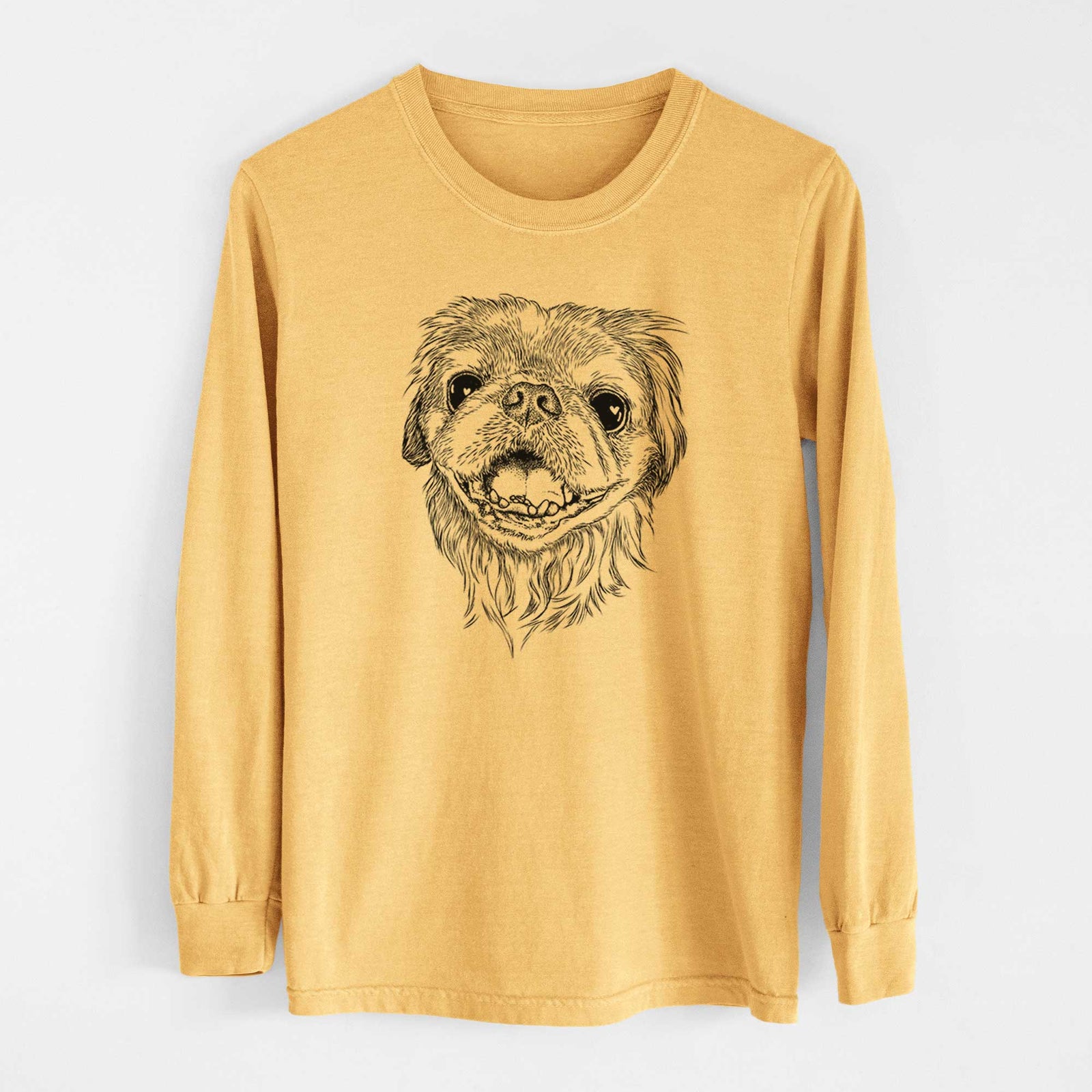 Bare Wally the Pekingese - Heavyweight 100% Cotton Long Sleeve