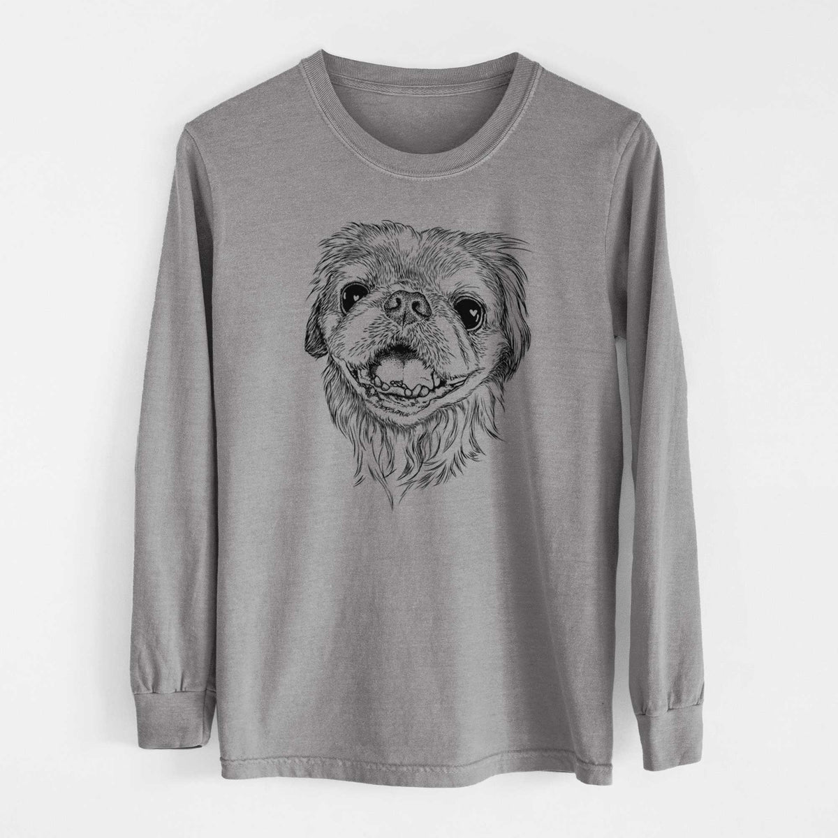 Bare Wally the Pekingese - Heavyweight 100% Cotton Long Sleeve