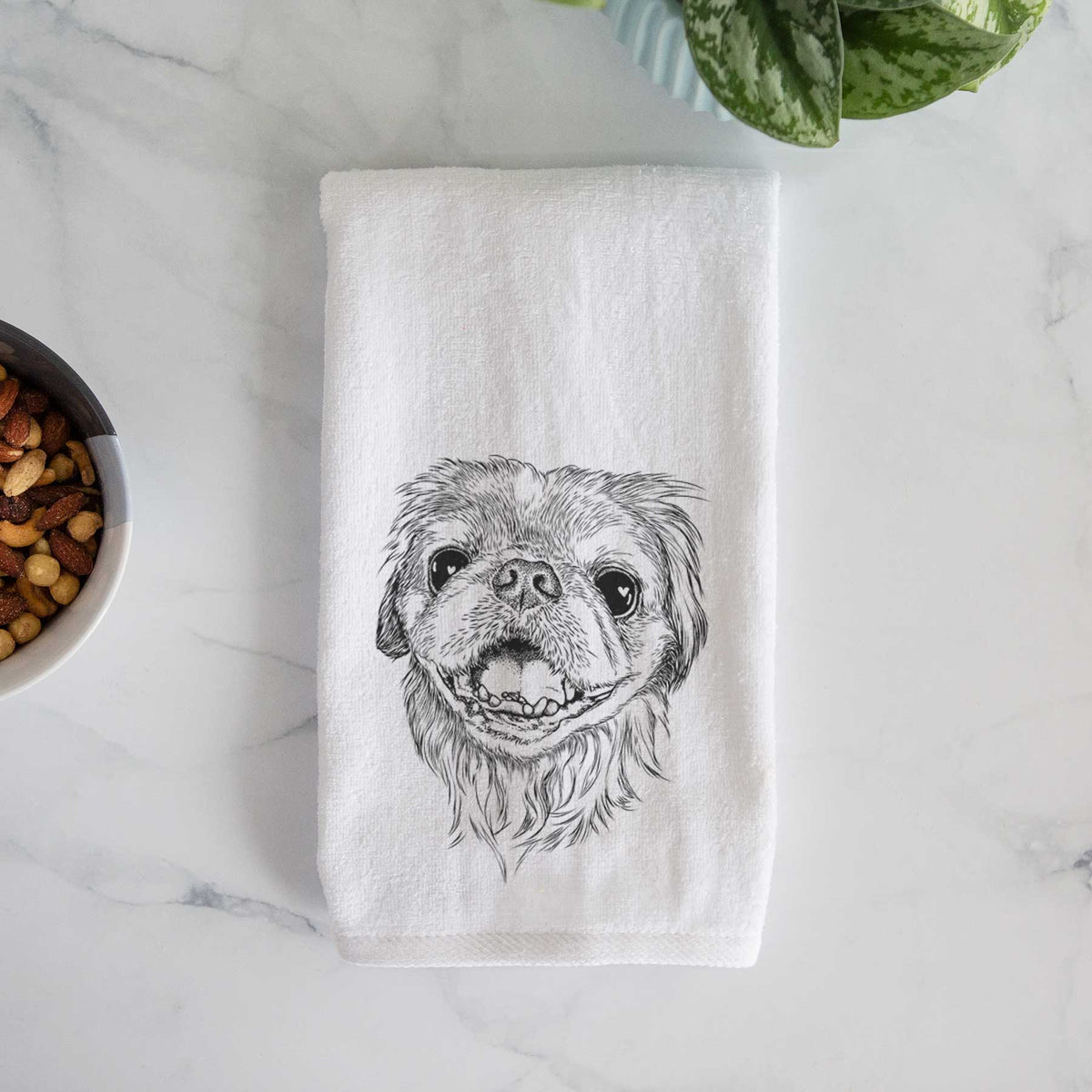 Wally the Pekingese Decorative Hand Towel