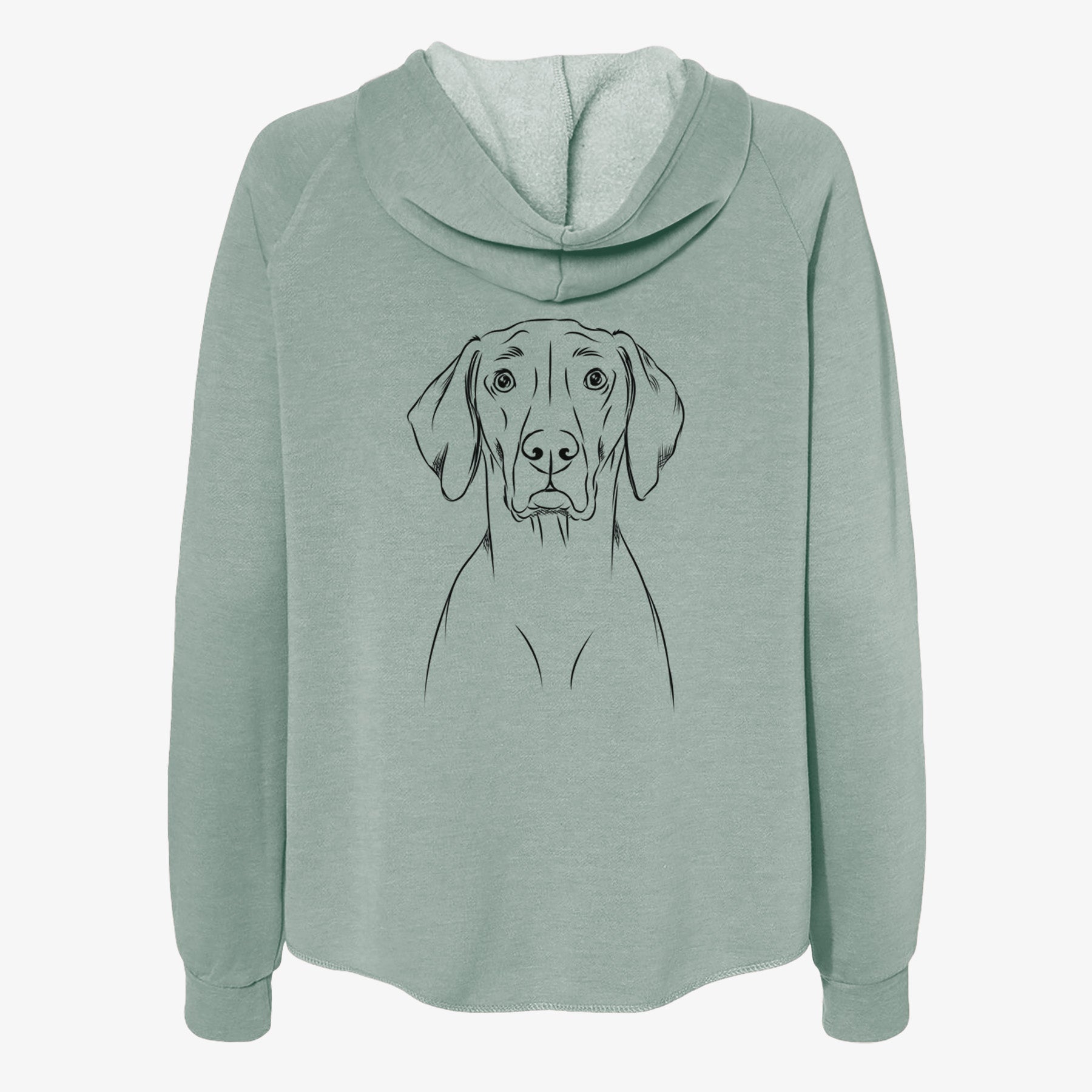 Walter the Weimaraner - Women's Cali Wave Zip-Up Sweatshirt