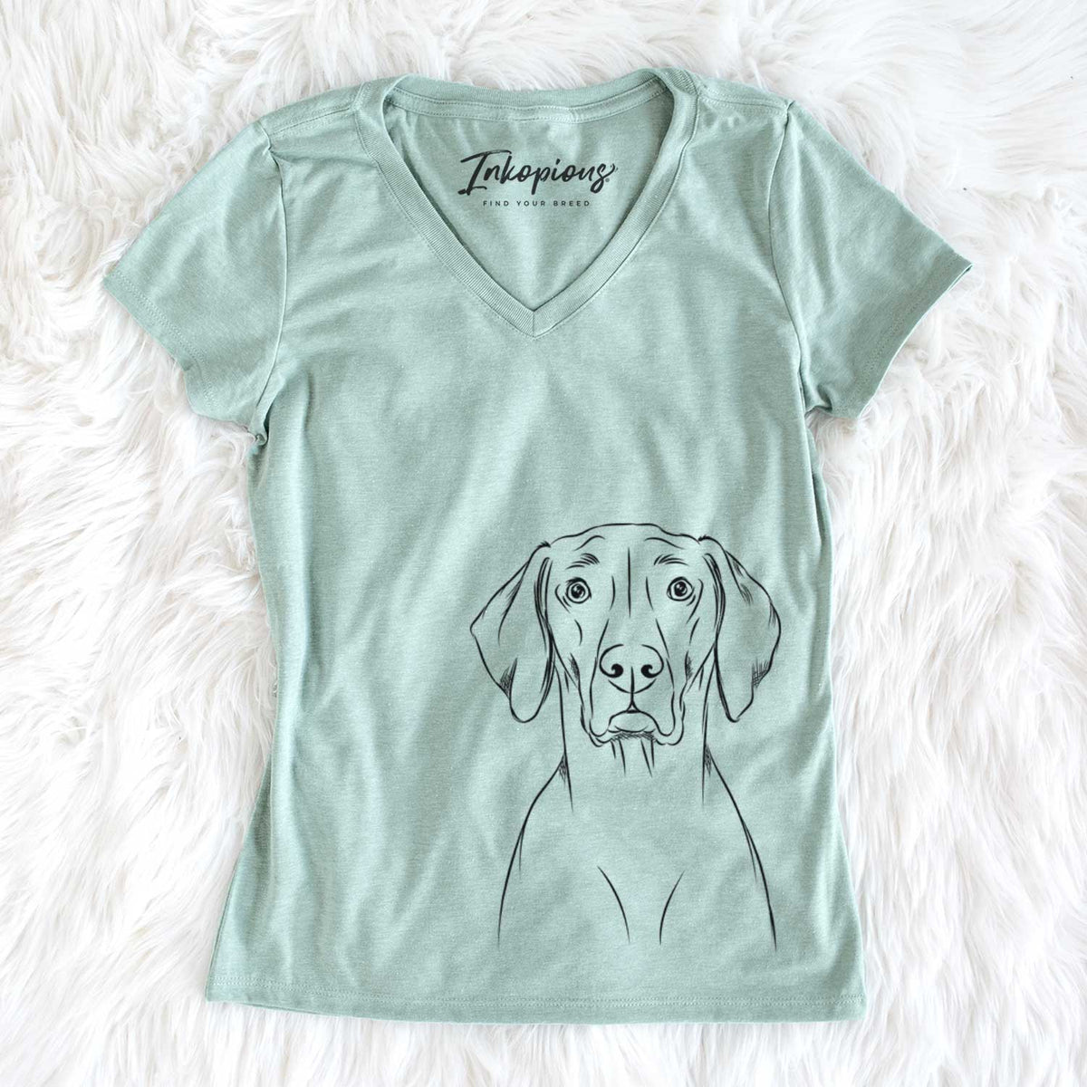 Walter the Weimaraner - Women&#39;s V-neck Shirt