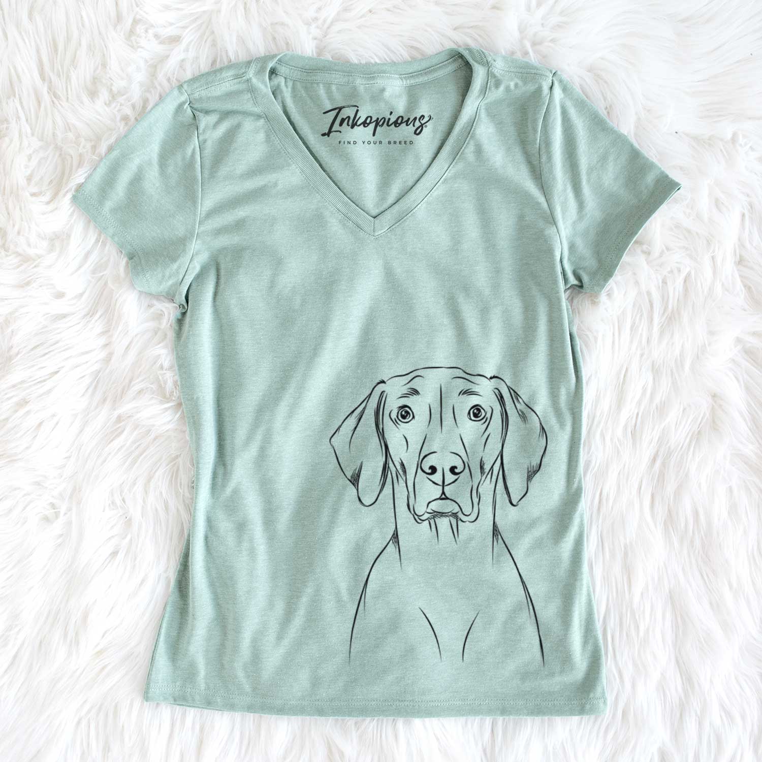 Walter the Weimaraner - Women's V-neck Shirt