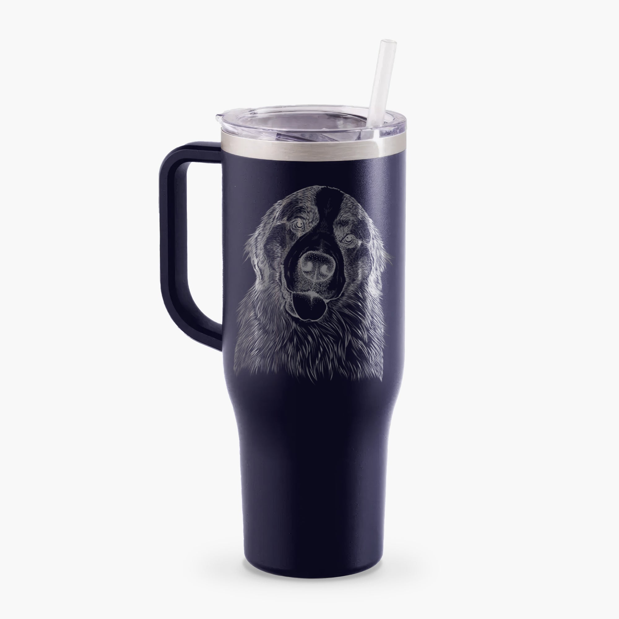 Walter the Bernese Mountain Dog Mix - 40oz Tumbler with Handle