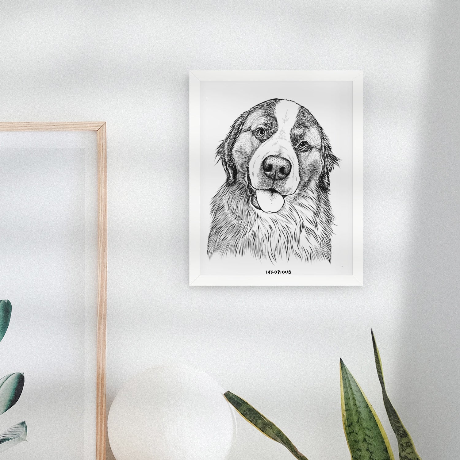 Walter the Bernese Mountain Dog Mix Art Print