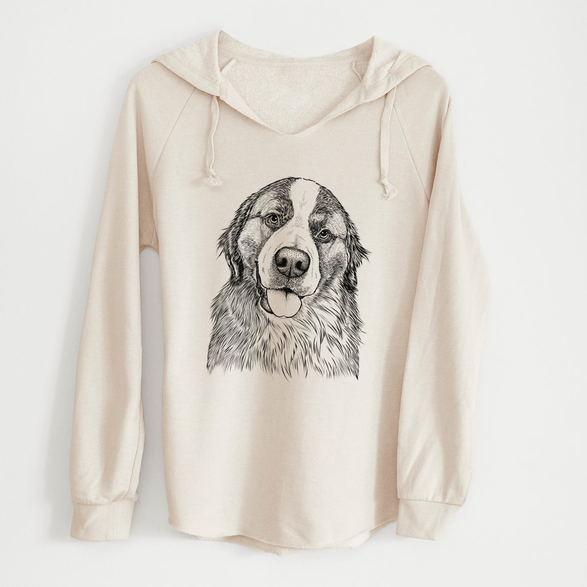 Bare Walter the Bernese Mountain Dog Mix - Cali Wave Hooded Sweatshirt
