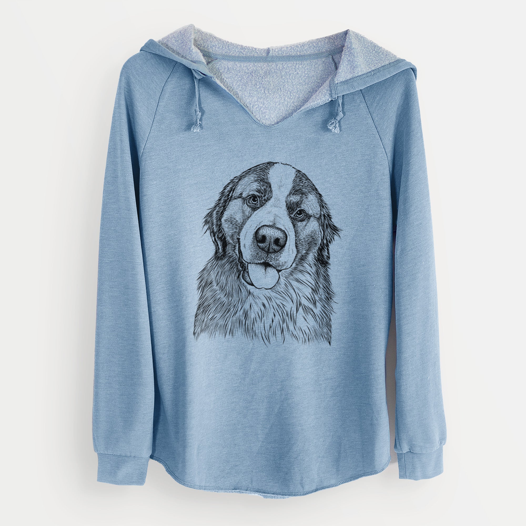 Bare Walter the Bernese Mountain Dog Mix - Cali Wave Hooded Sweatshirt