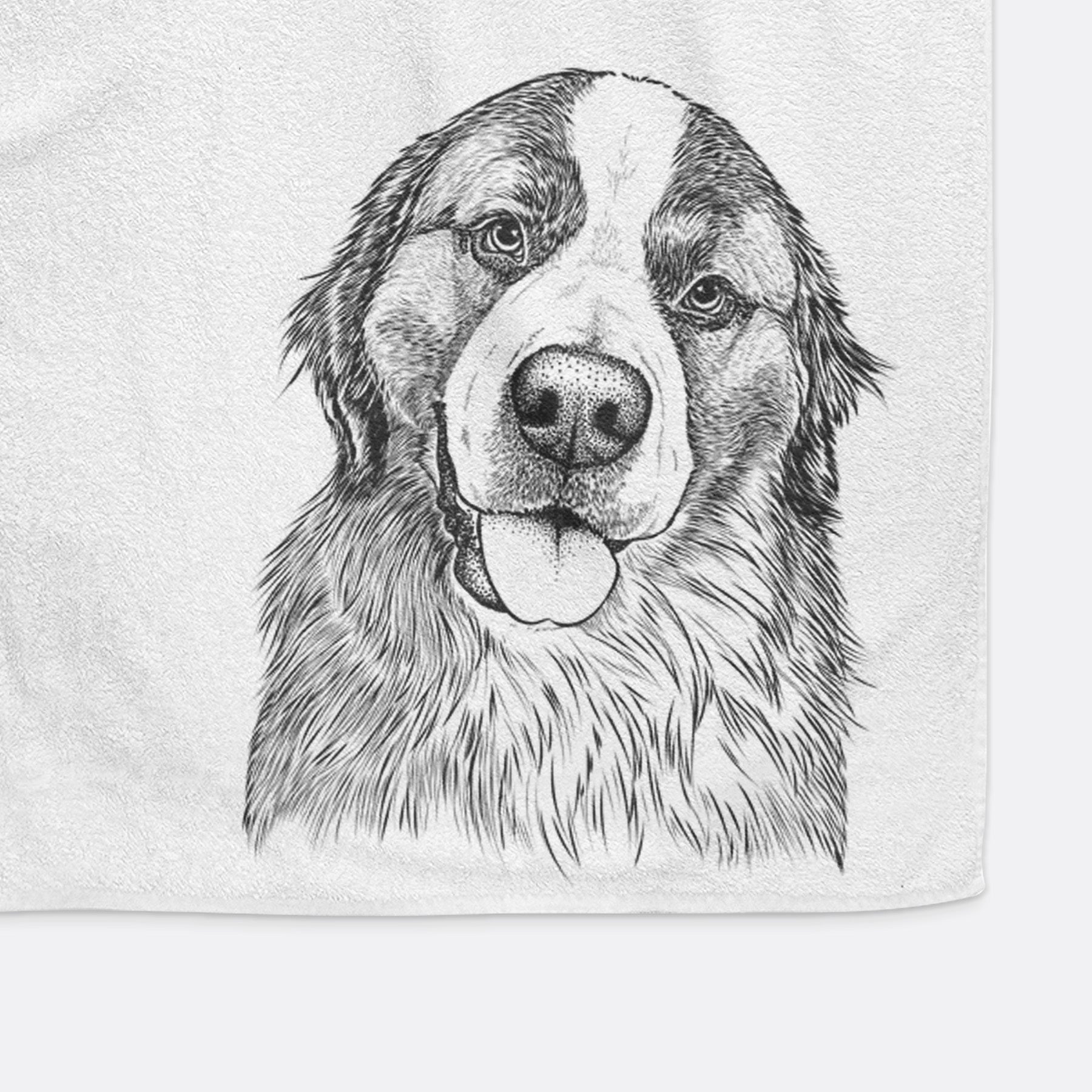 Walter the Bernese Mountain Dog Mix Decorative Hand Towel