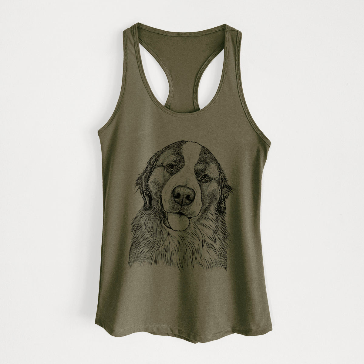 Walter the Bernese Mountain Dog Mix - Women's Racerback Tanktop