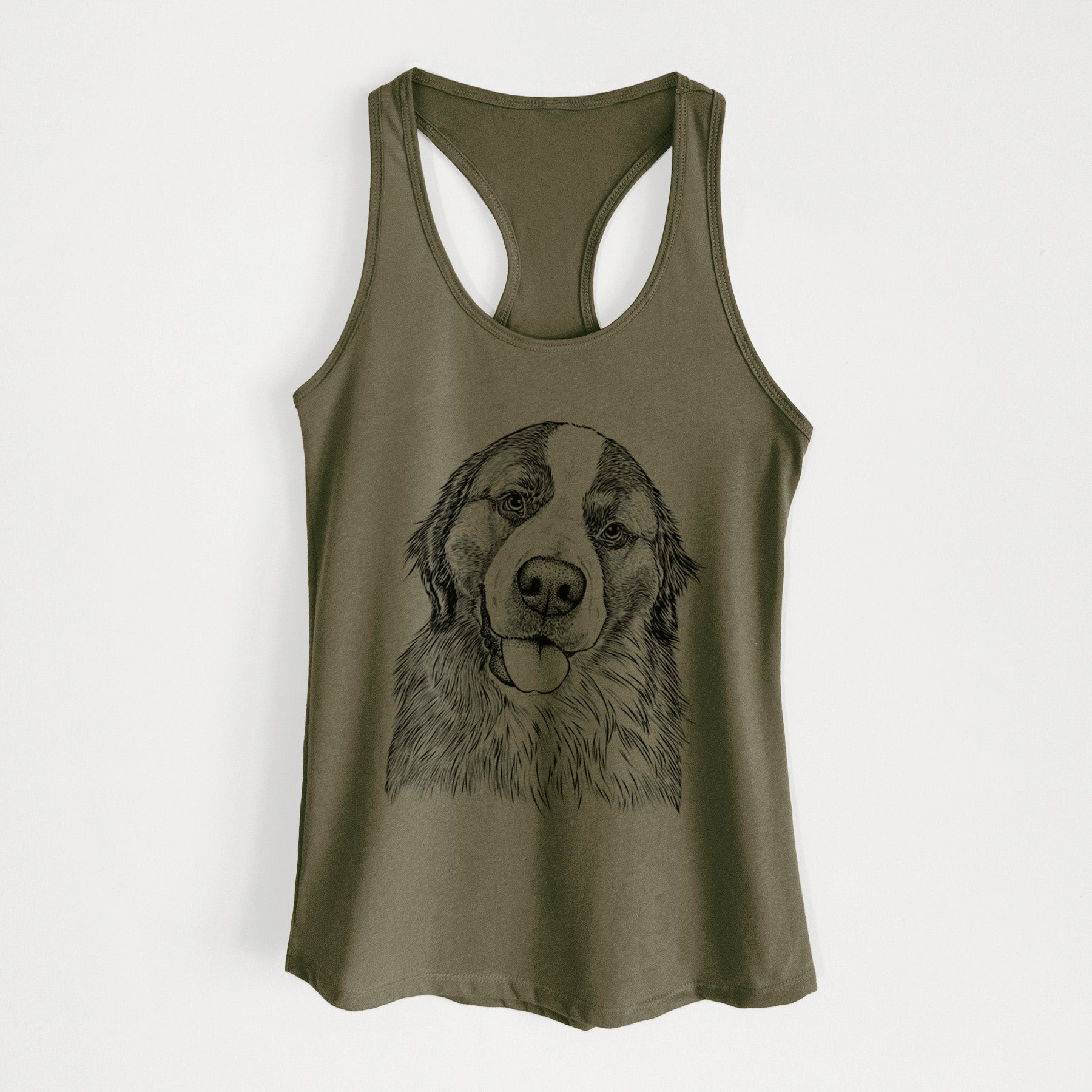 Walter the Bernese Mountain Dog Mix - Women's Racerback Tanktop