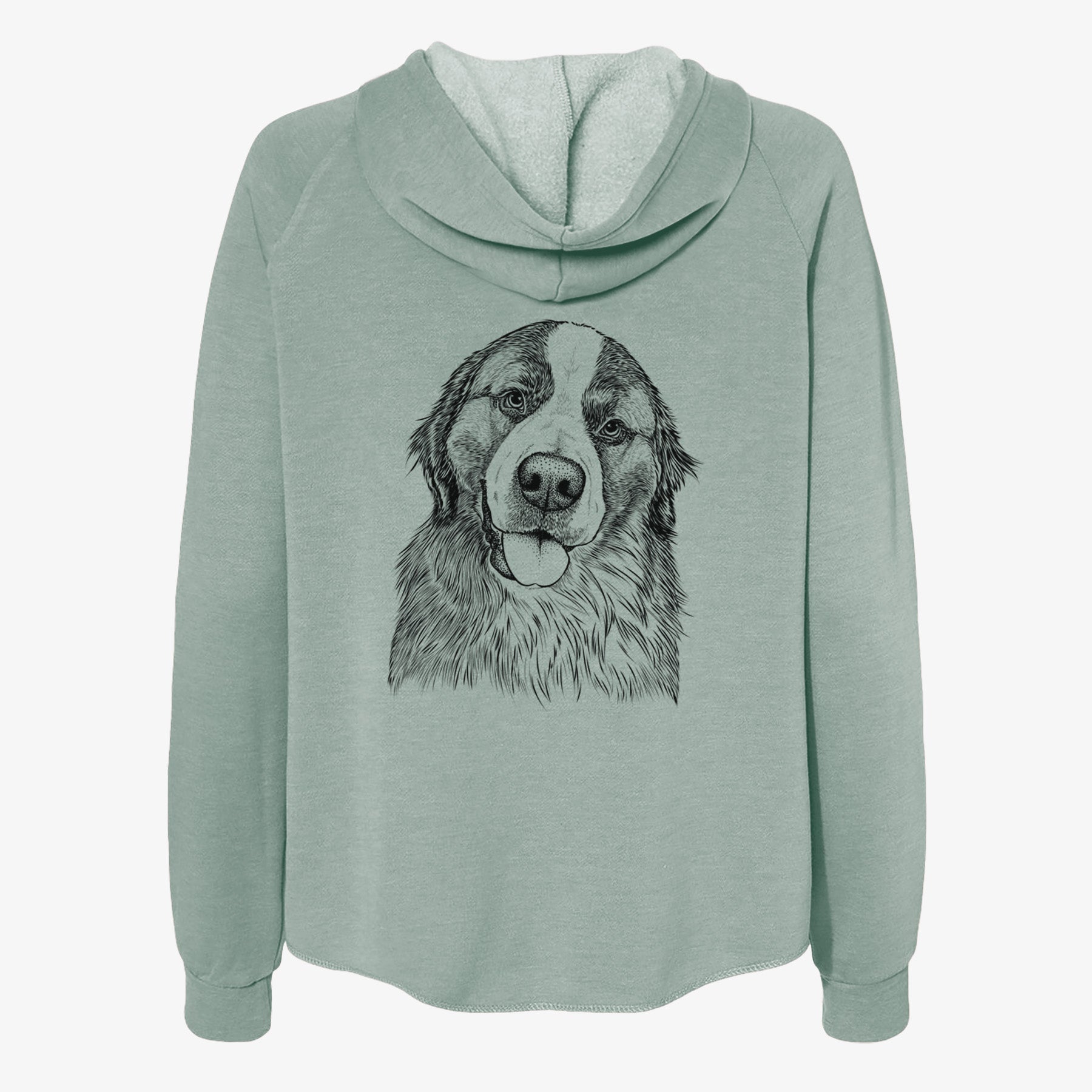 Walter the Bernese Mountain Dog Mix - Women's Cali Wave Zip-Up Sweatshirt