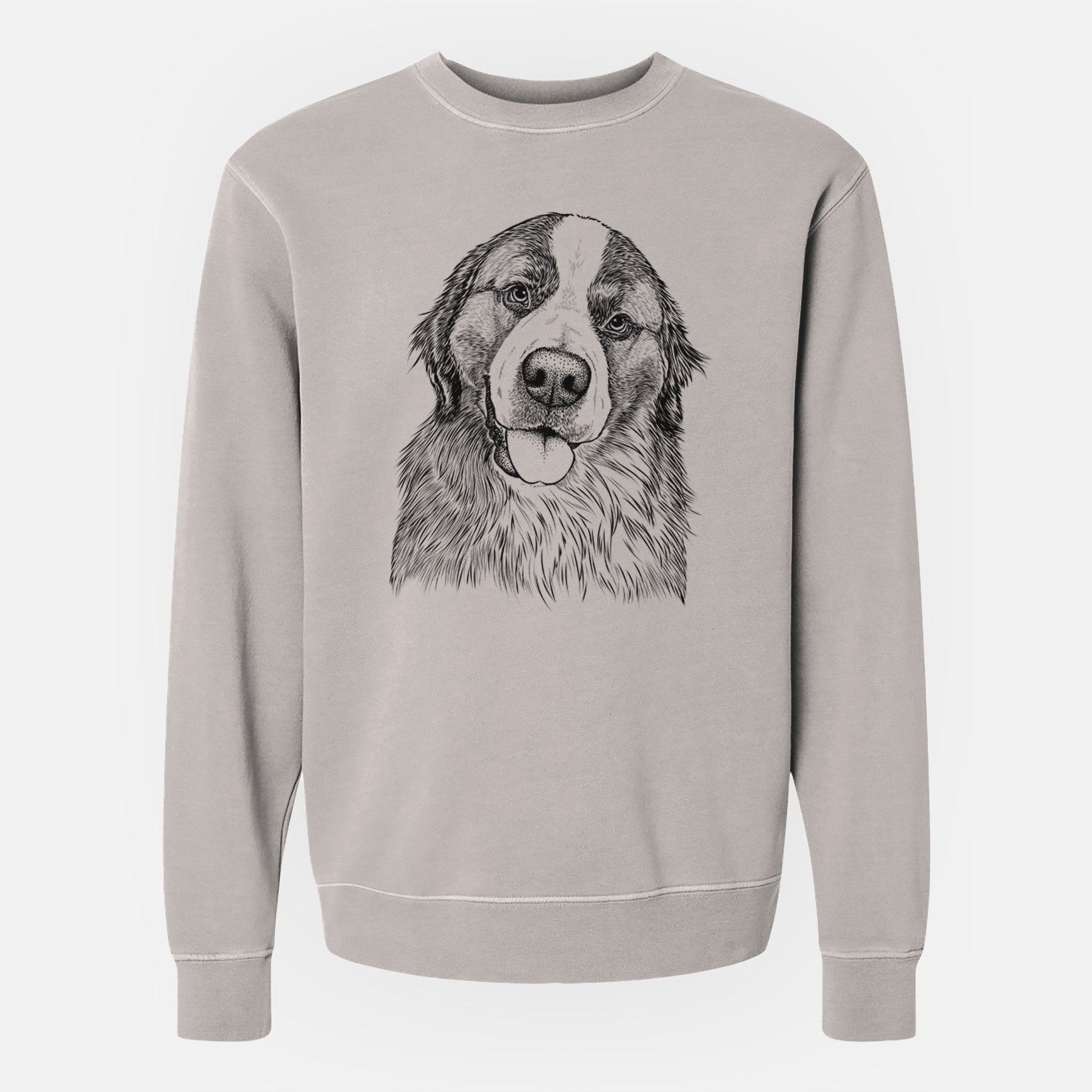 Bare Walter the Bernese Mountain Dog Mix - Unisex Pigment Dyed Crew Sweatshirt