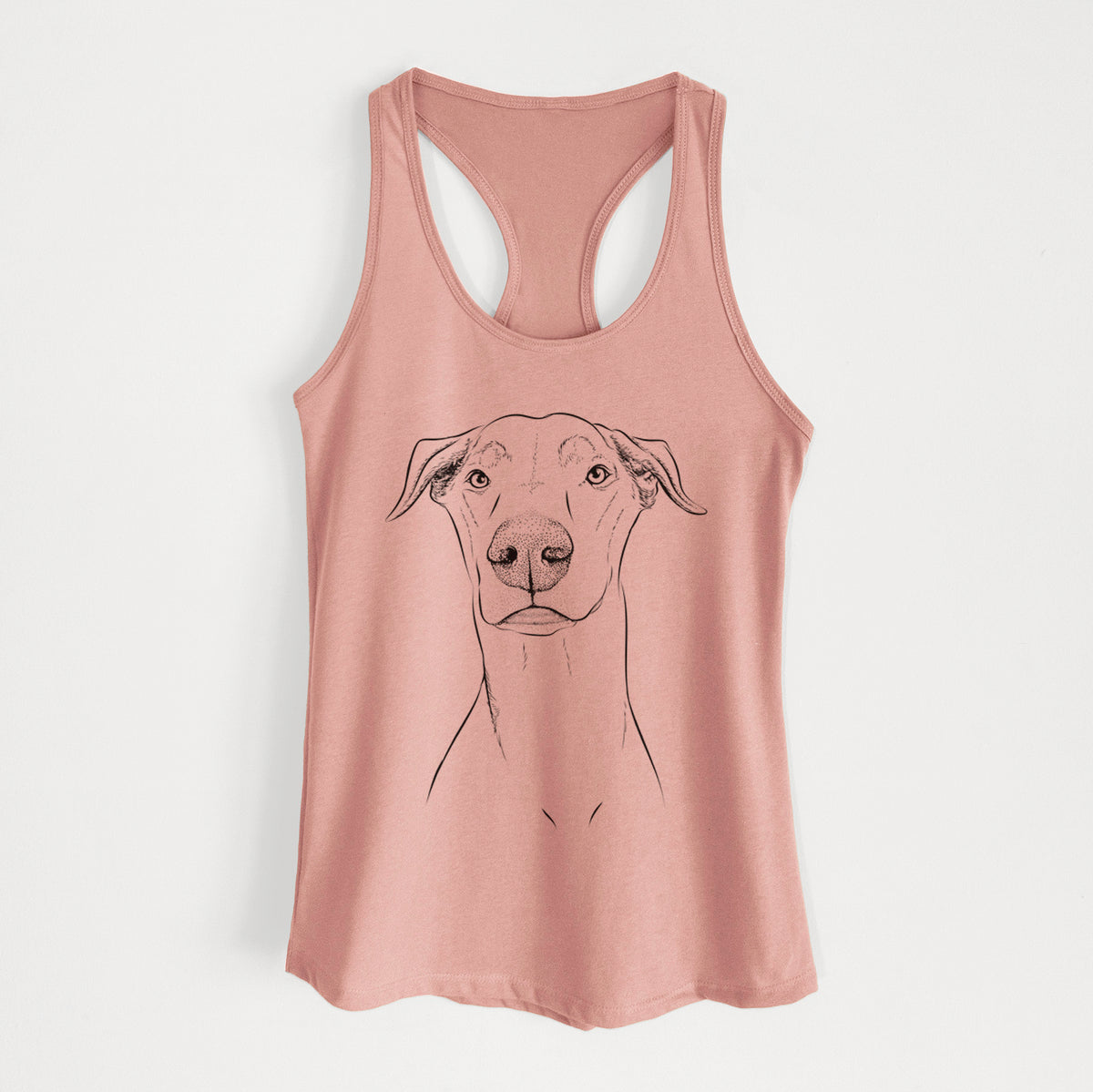 Walter the White Doberman Rescue - Women's Racerback Tanktop